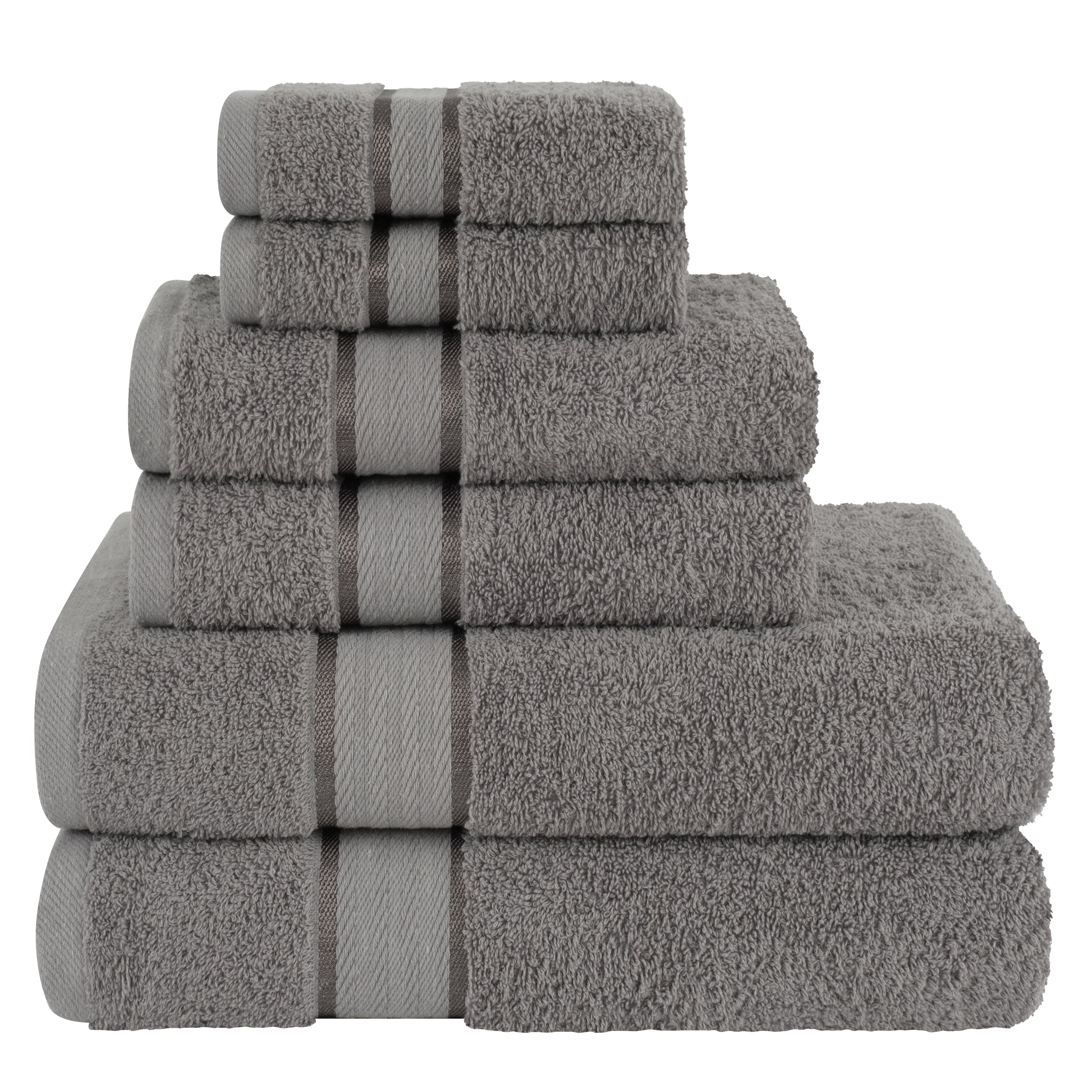 American Soft Linen - Salem 6 Piece Turkish Cotton Luxury Towel Set - Gray - 0