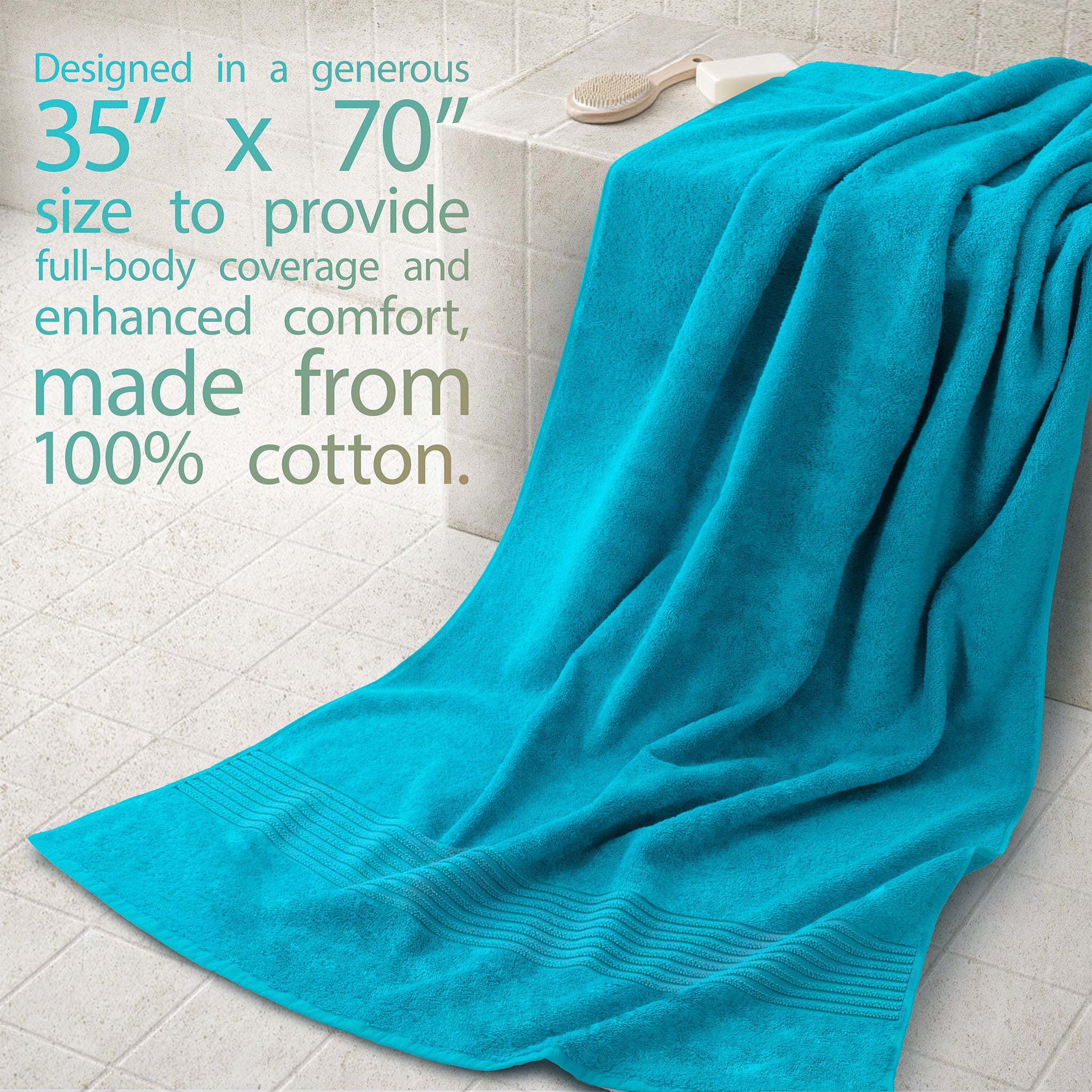 American Soft Linen Bekos 35x70 Inch Jumbo Bath Sheet Set of 2, Wholesale 100% Cotton Turkish Towel Set