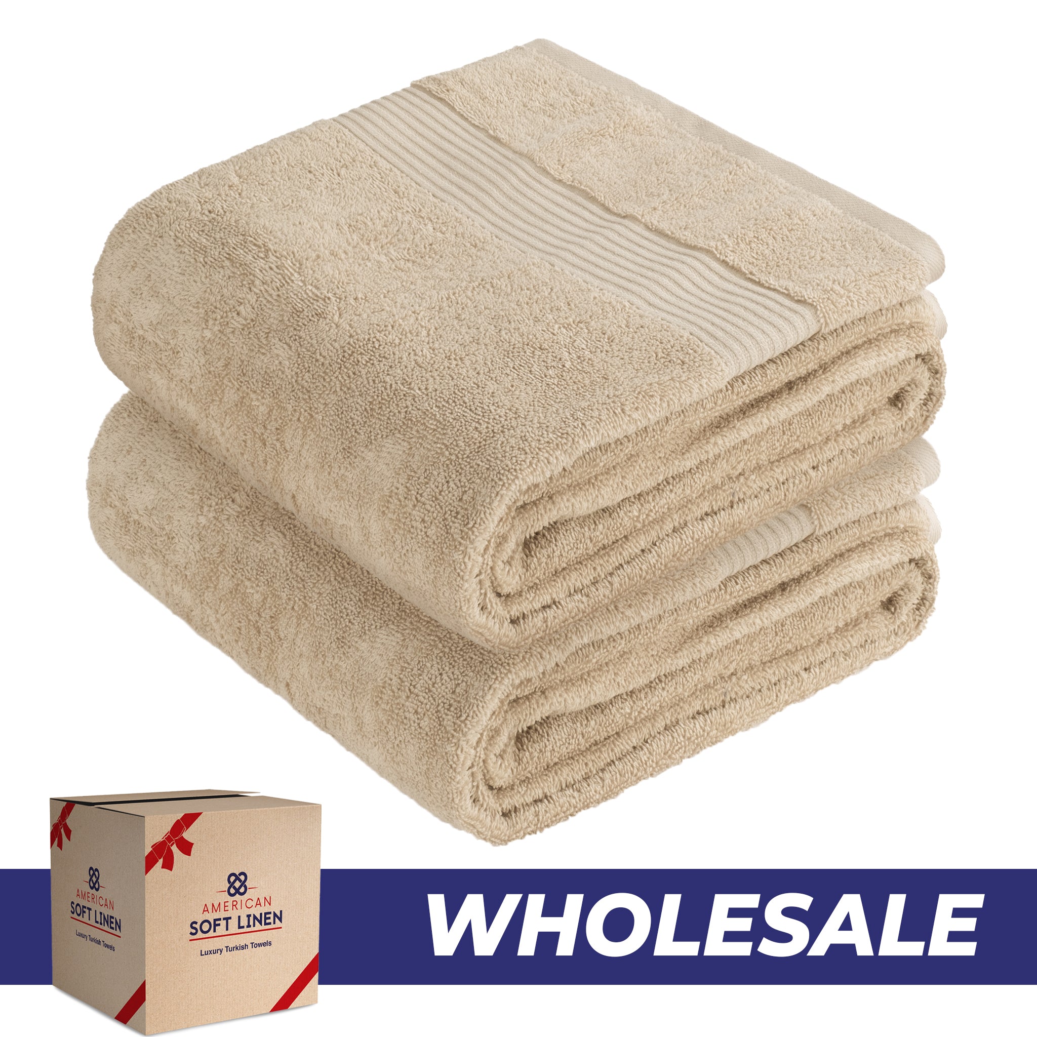 American Soft Linen Bekos 35x70 Inch Jumbo Bath Sheet Set of 2, Wholesale 100% Cotton Turkish Towel Set