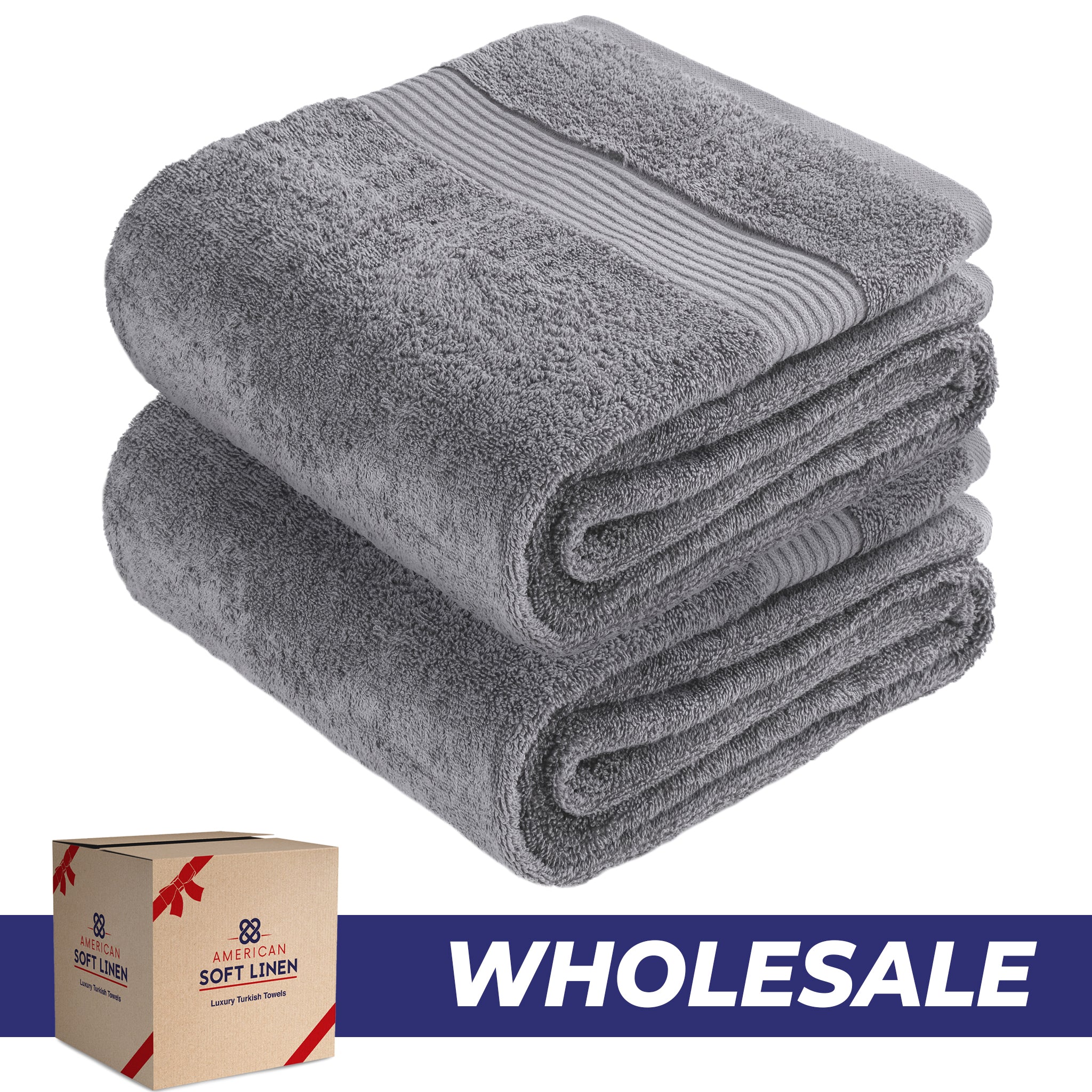 American Soft Linen Bekos 35x70 Inch Jumbo Bath Sheet Set of 2, Wholesale 100% Cotton Turkish Towel Set