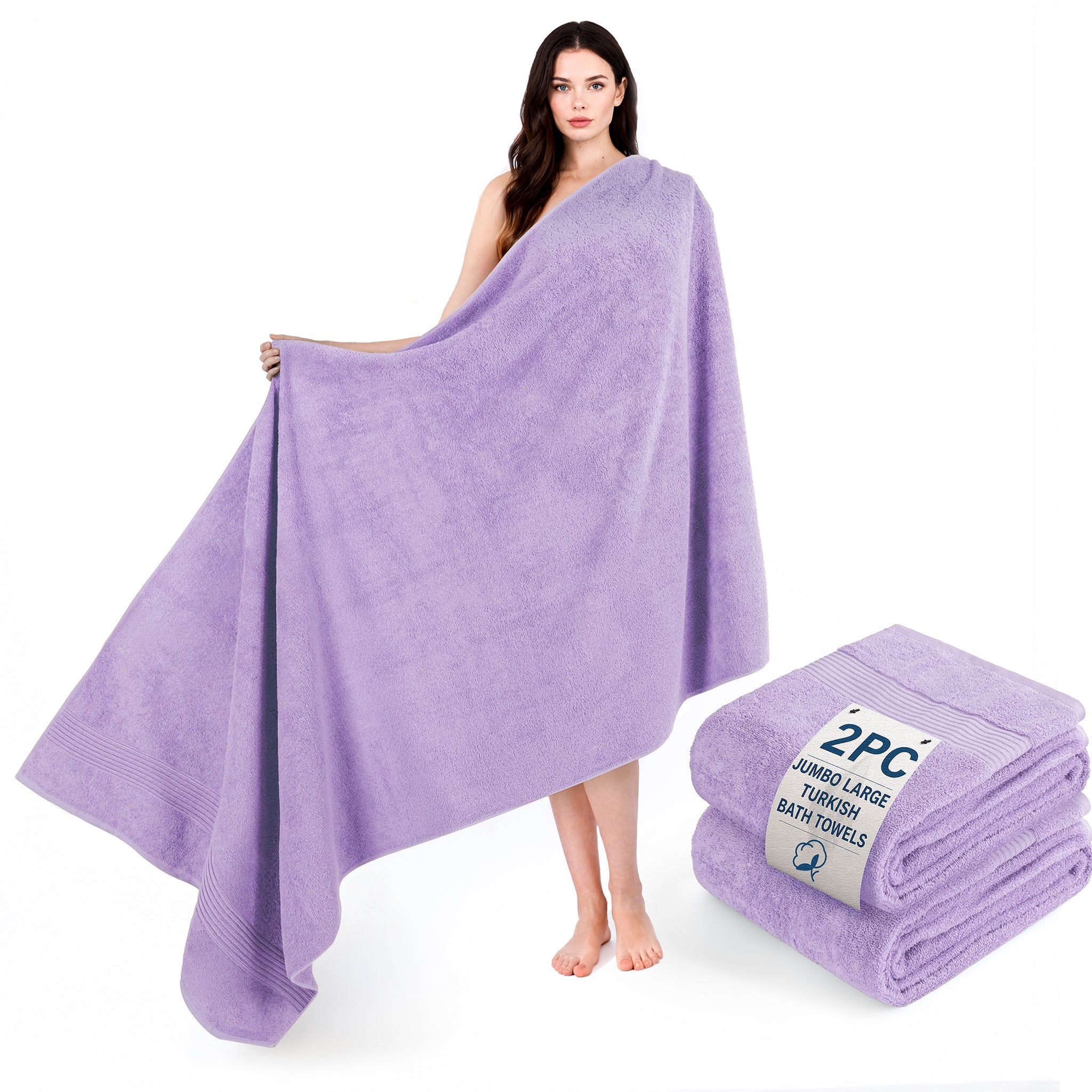 American Soft Linen Bekos 35x70 Inch Jumbo Bath Sheet Set of 2, Wholesale 100% Cotton Turkish Towel Set