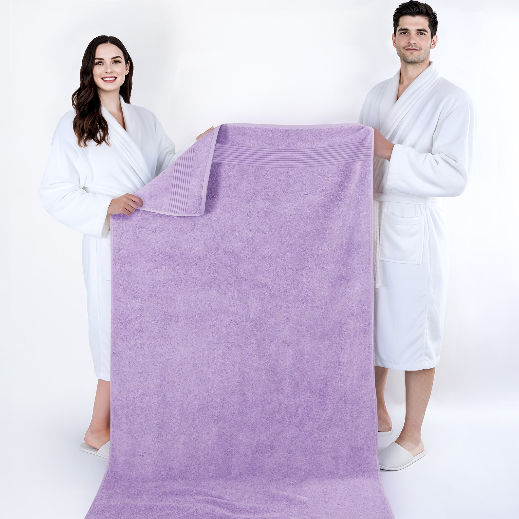 American Soft Linen Bekos 35x70 Inch Jumbo Bath Sheet Set of 2, Wholesale 100% Cotton Turkish Towel Set