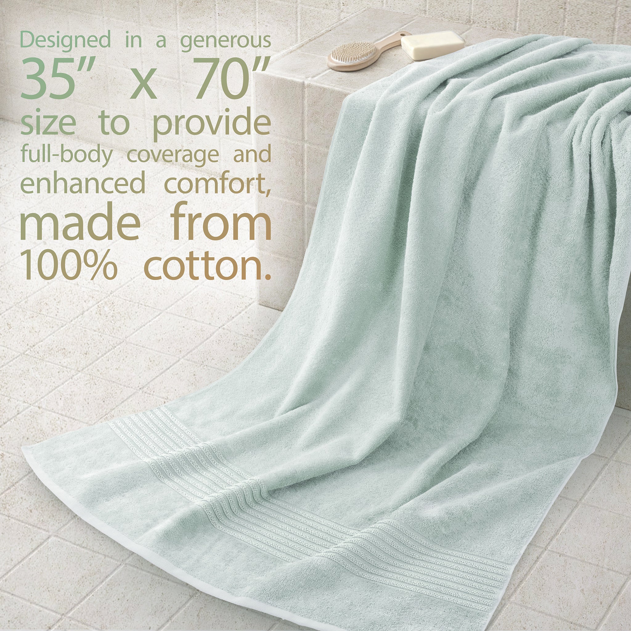 American Soft Linen Bekos 35x70 Inch Jumbo Bath Sheet Set of 2, Wholesale 100% Cotton Turkish Towel Set