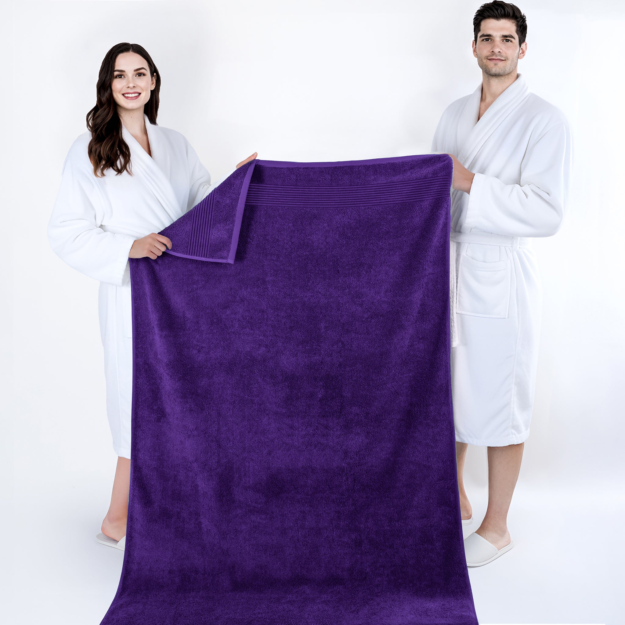 American Soft Linen Bekos 35x70 Inch Jumbo Bath Sheet Set of 2, Wholesale 100% Cotton Turkish Towel Set