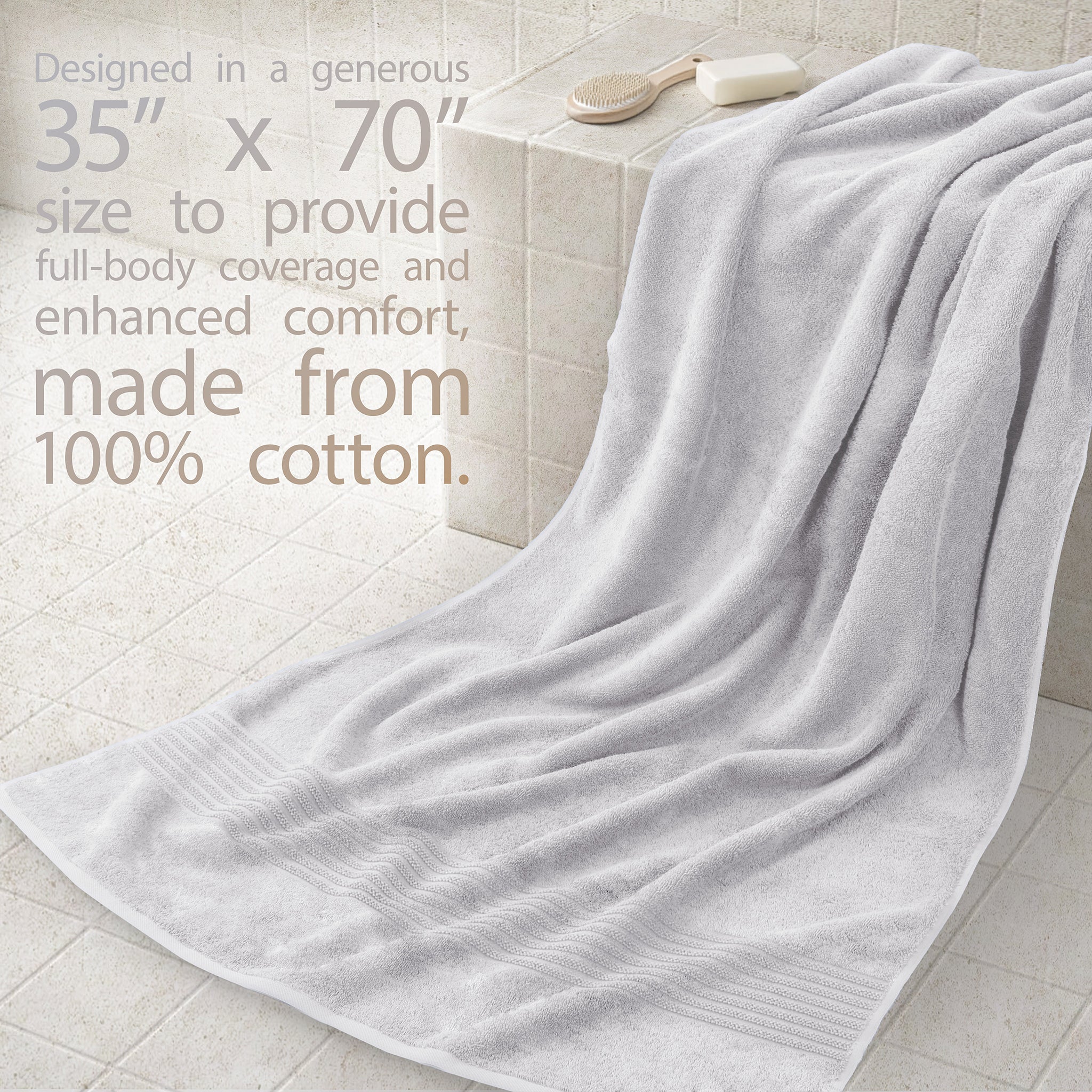 American Soft Linen Bekos 35x70 Inch Jumbo Bath Sheet Set of 2, Wholesale 100% Cotton Turkish Towel Set