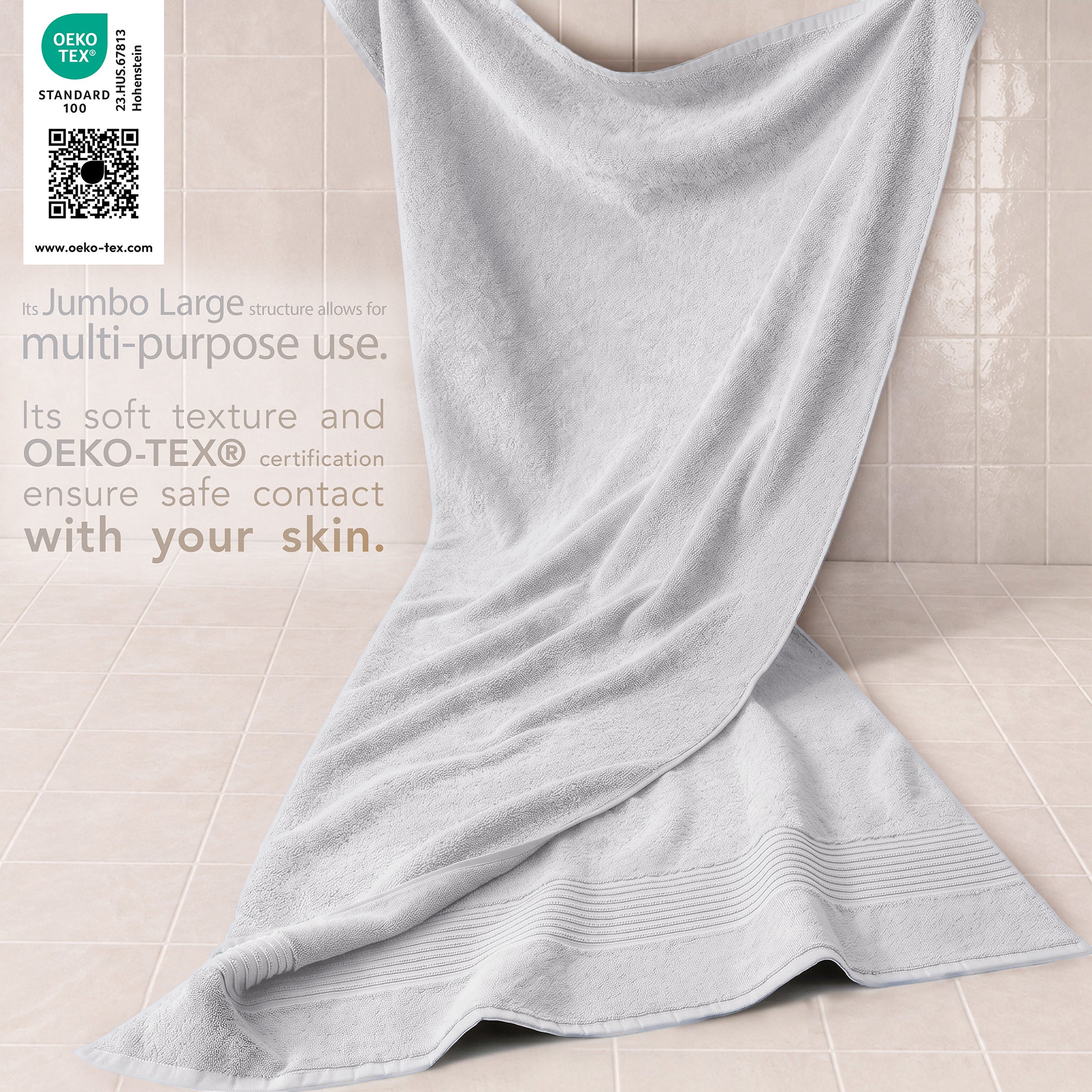 American Soft Linen Bekos 35x70 Inch Jumbo Bath Sheet Set of 2 – Extra Large 100% Cotton Turkish Bath Towels