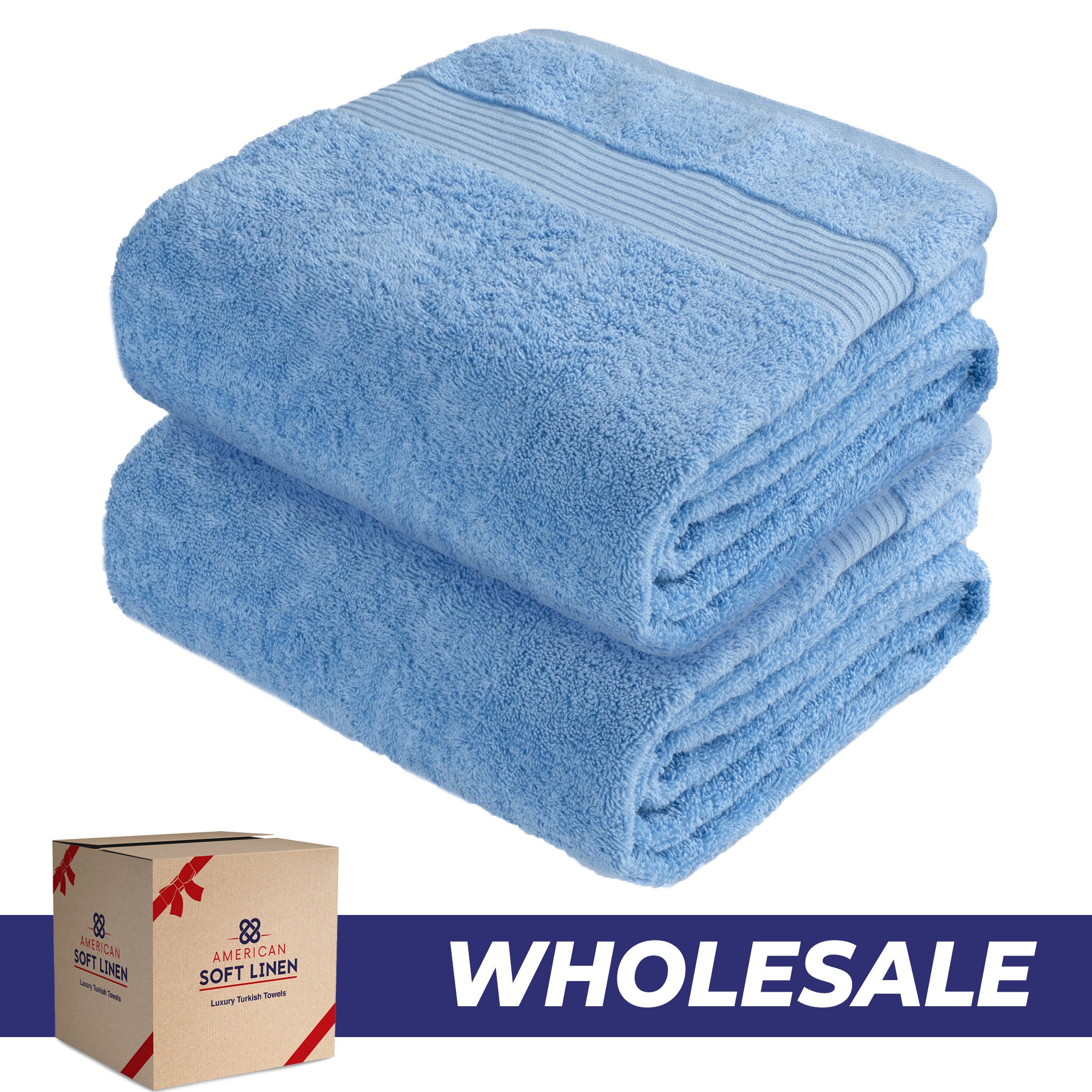 American Soft Linen Bekos 35x70 Inch Jumbo Bath Sheet Set of 2, Wholesale 100% Cotton Turkish Towel Set