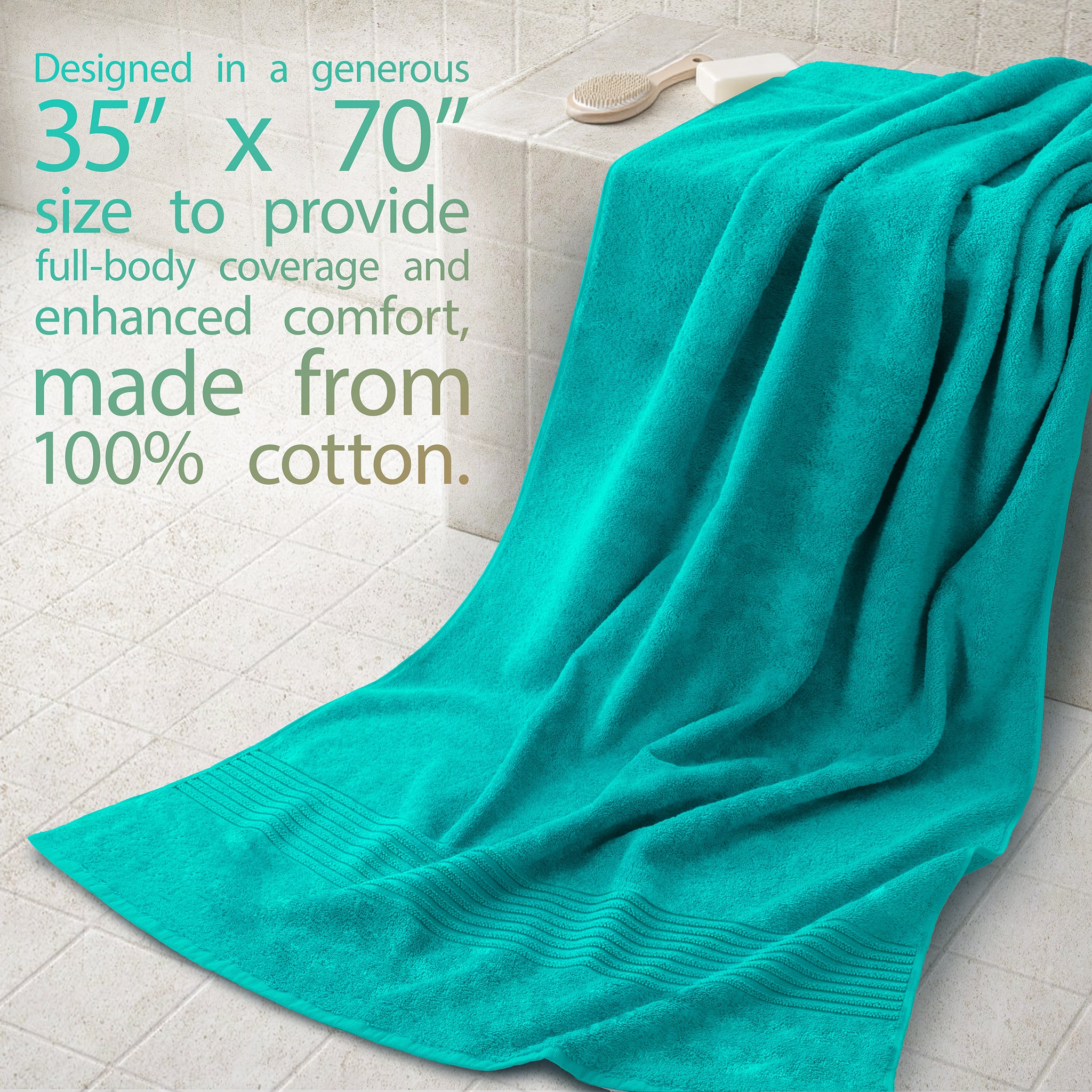 American Soft Linen Bekos 35x70 Inch Jumbo Bath Sheet Set of 2, Wholesale 100% Cotton Turkish Towel Set