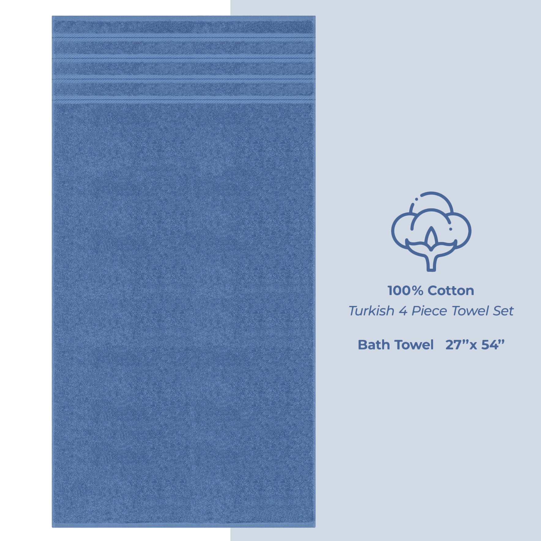 American Soft Linen 100% Cotton Turkish Towels for Bathroom, 4 Pack Bath Towel Set, Super Soft, Extra Large Bath Towels