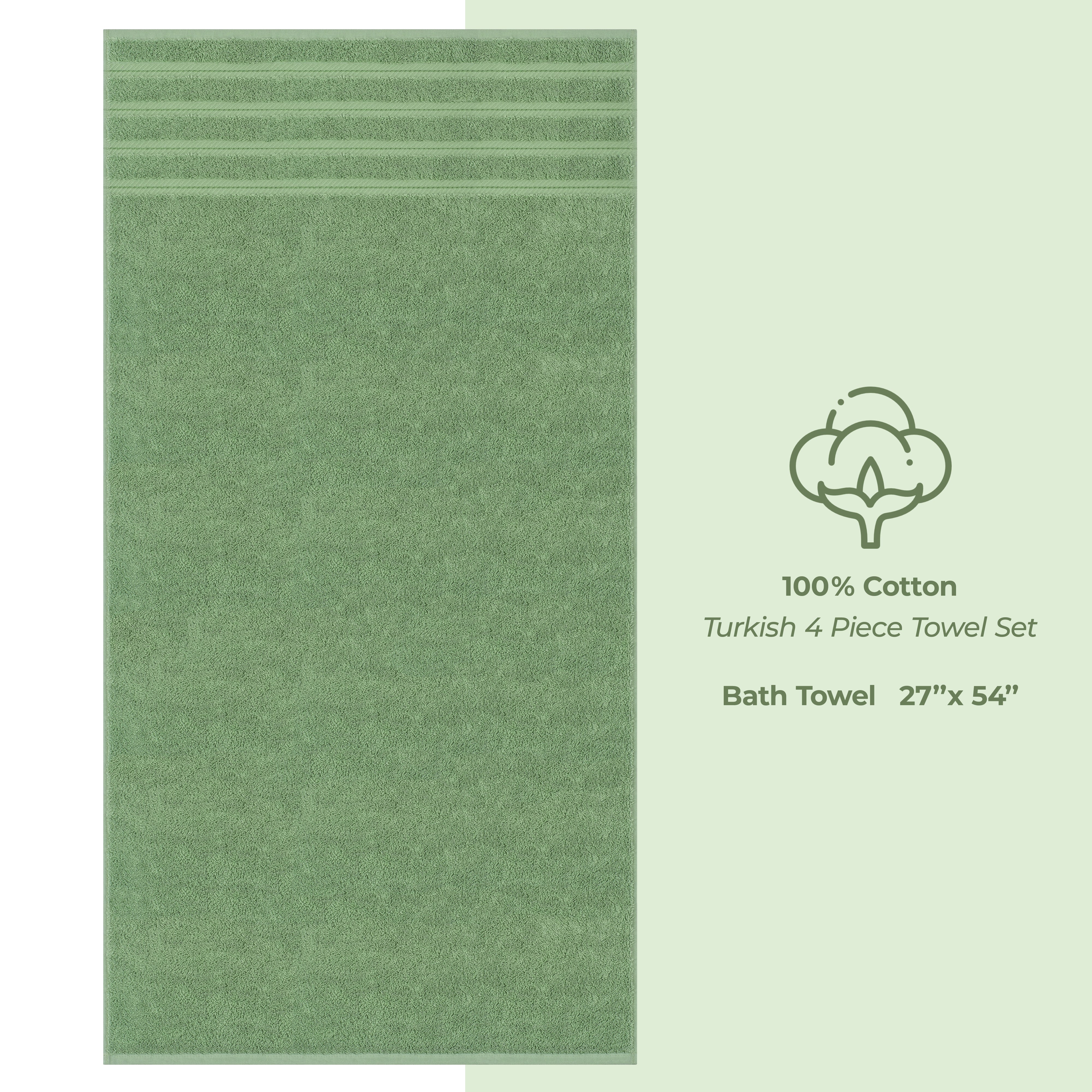 American Soft Linen 100% Cotton Turkish Towels for Bathroom, 4 Pack Bath Towel Set, Super Soft, Extra Large Bath Towels