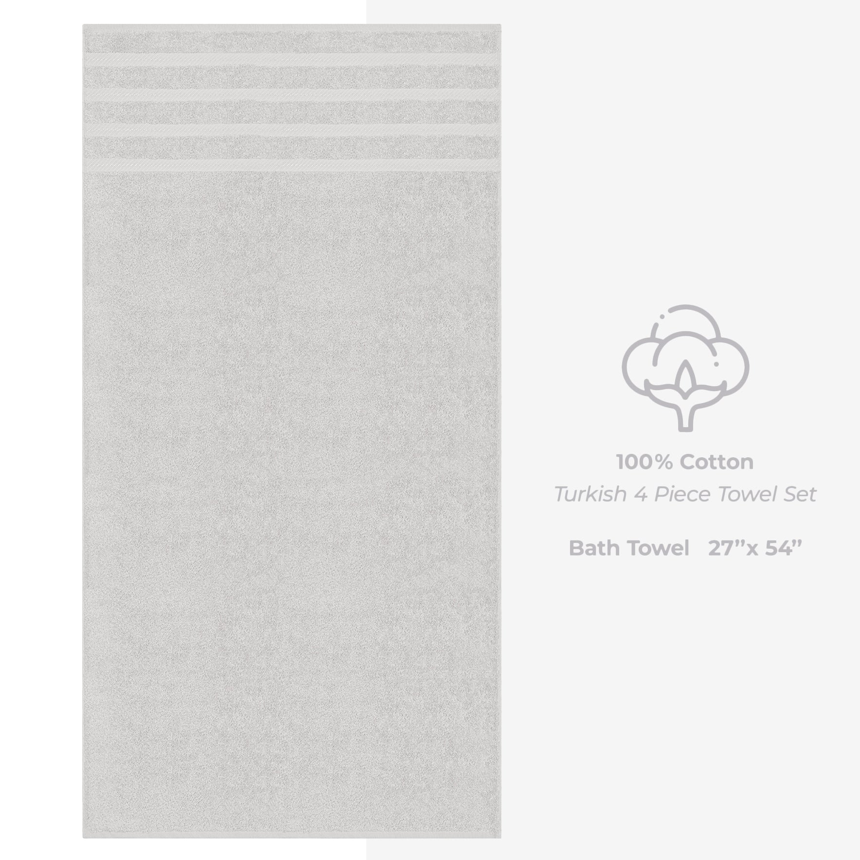 American Soft Linen 100% Cotton Turkish Towels for Bathroom, 4 Pack Bath Towel Set, Super Soft, Extra Large Bath Towels