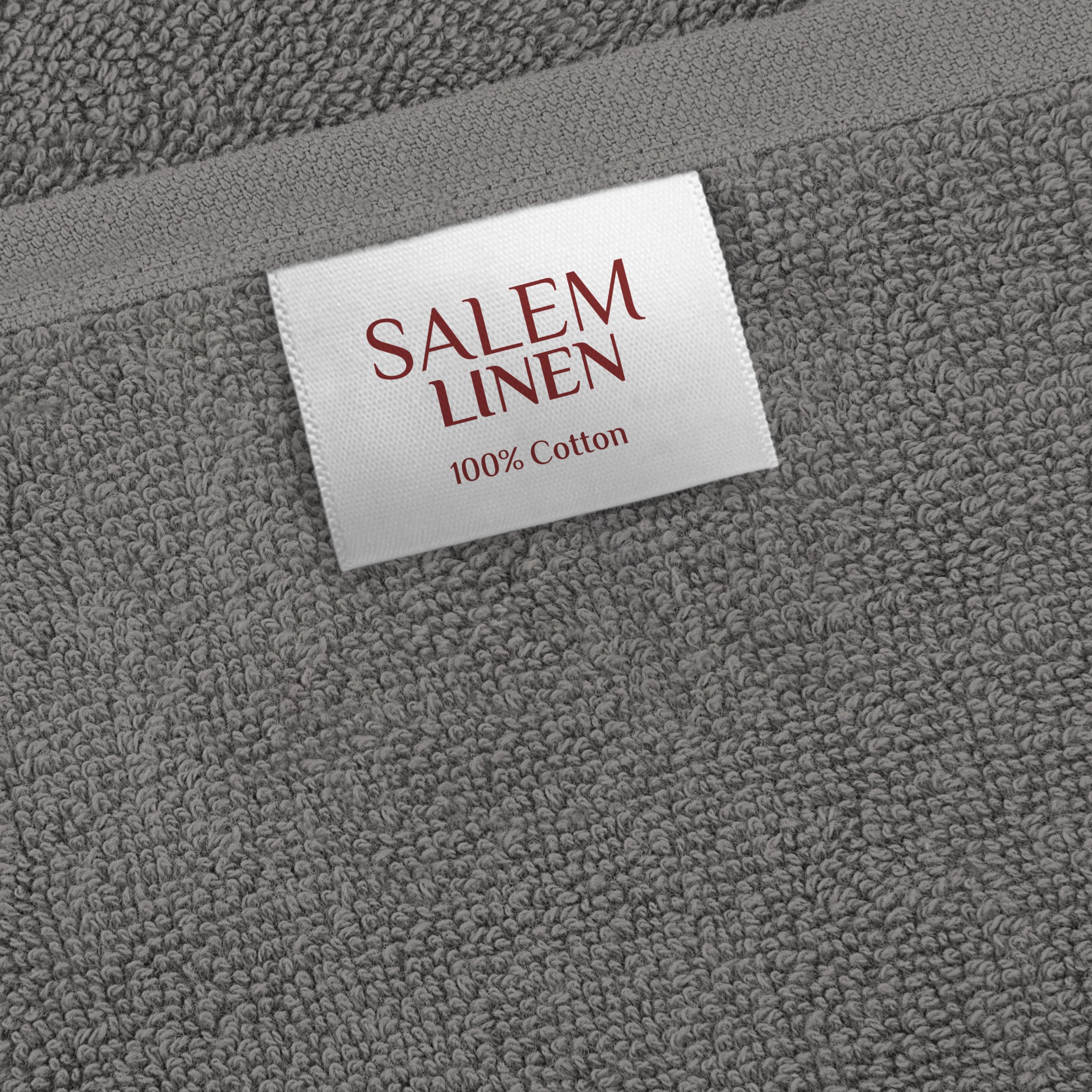 American Soft Linen - Salem 6 Piece Turkish Cotton Luxury Towel Set - Gray - 1
