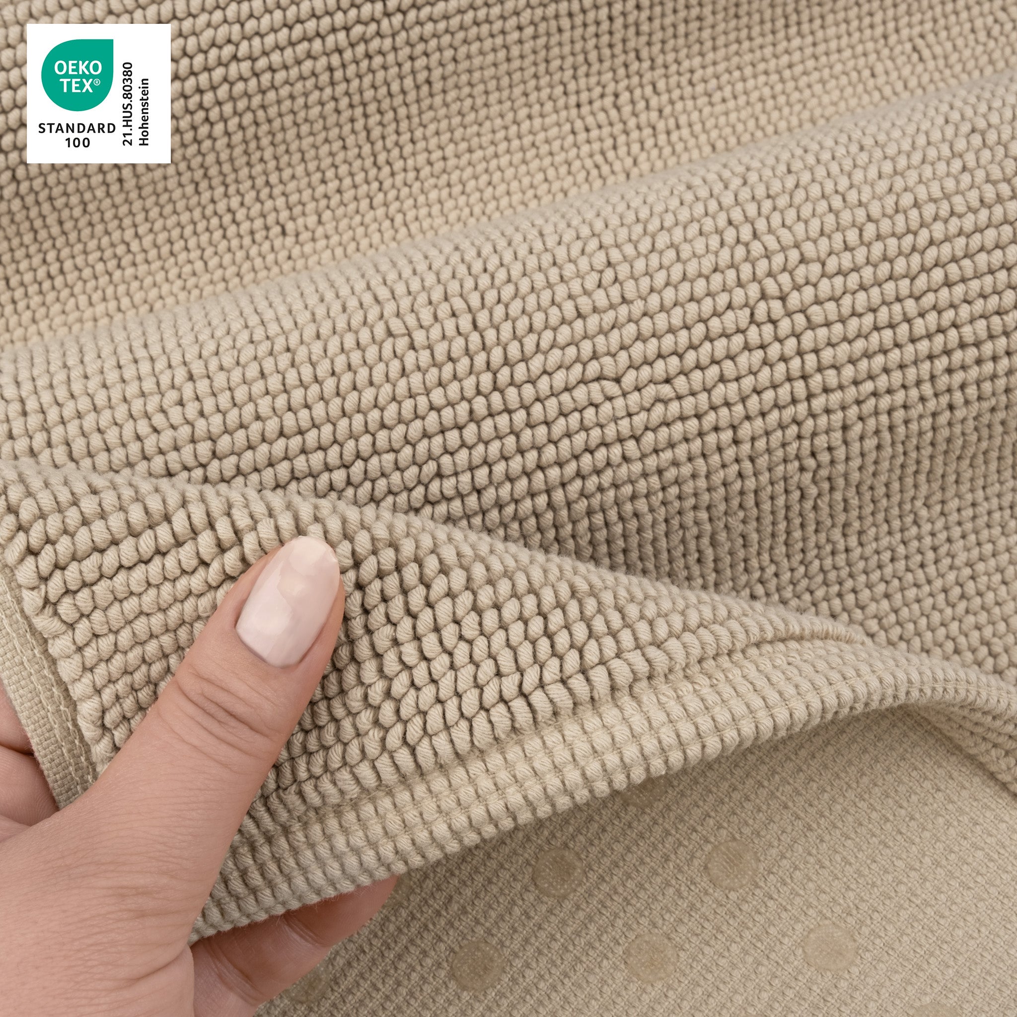 American Soft Linen 100% Cotton Bath Mat Rugs, 17x24 inches Slip Resistant Bottom Base Bath Mats for Bathroom