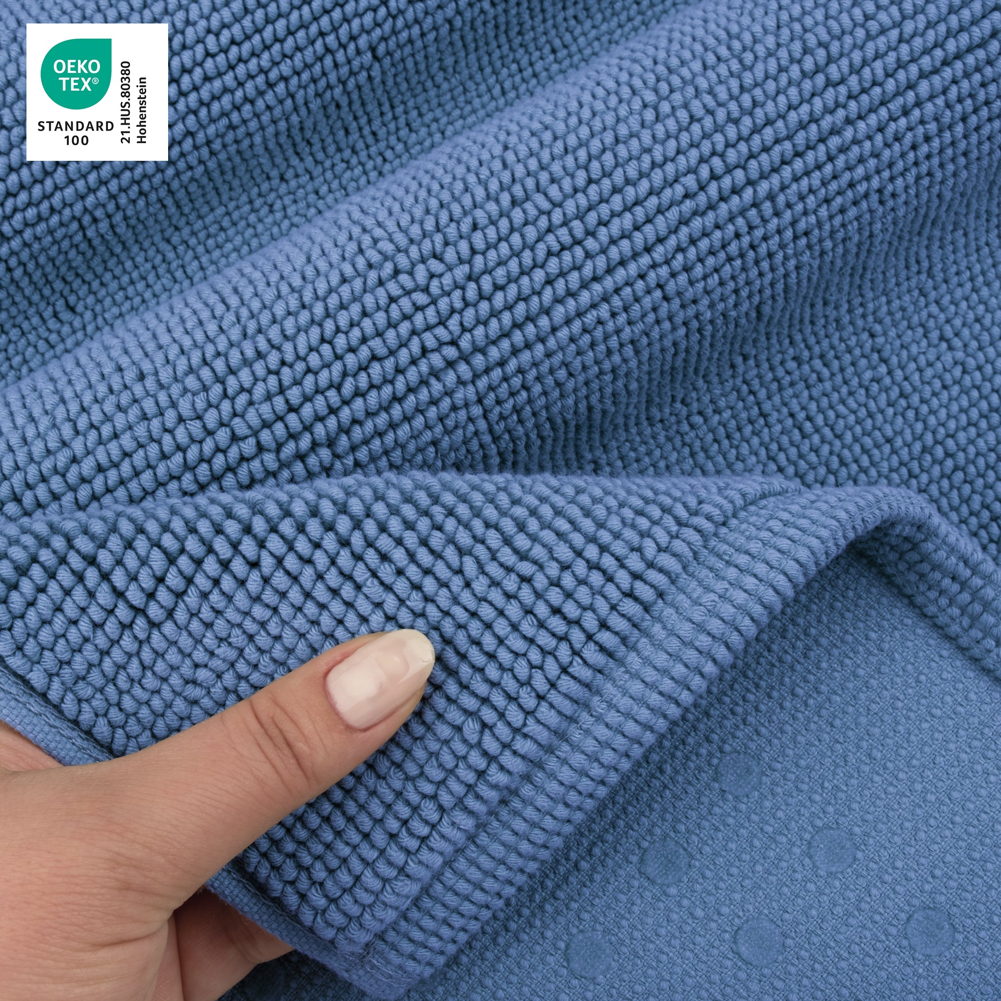 American Soft Linen 100% Cotton Bath Mat Rugs, 17x24 inches with Silicone Backing, Soft Absorbent Grip-Enhanced Bath Mats for Bathroom