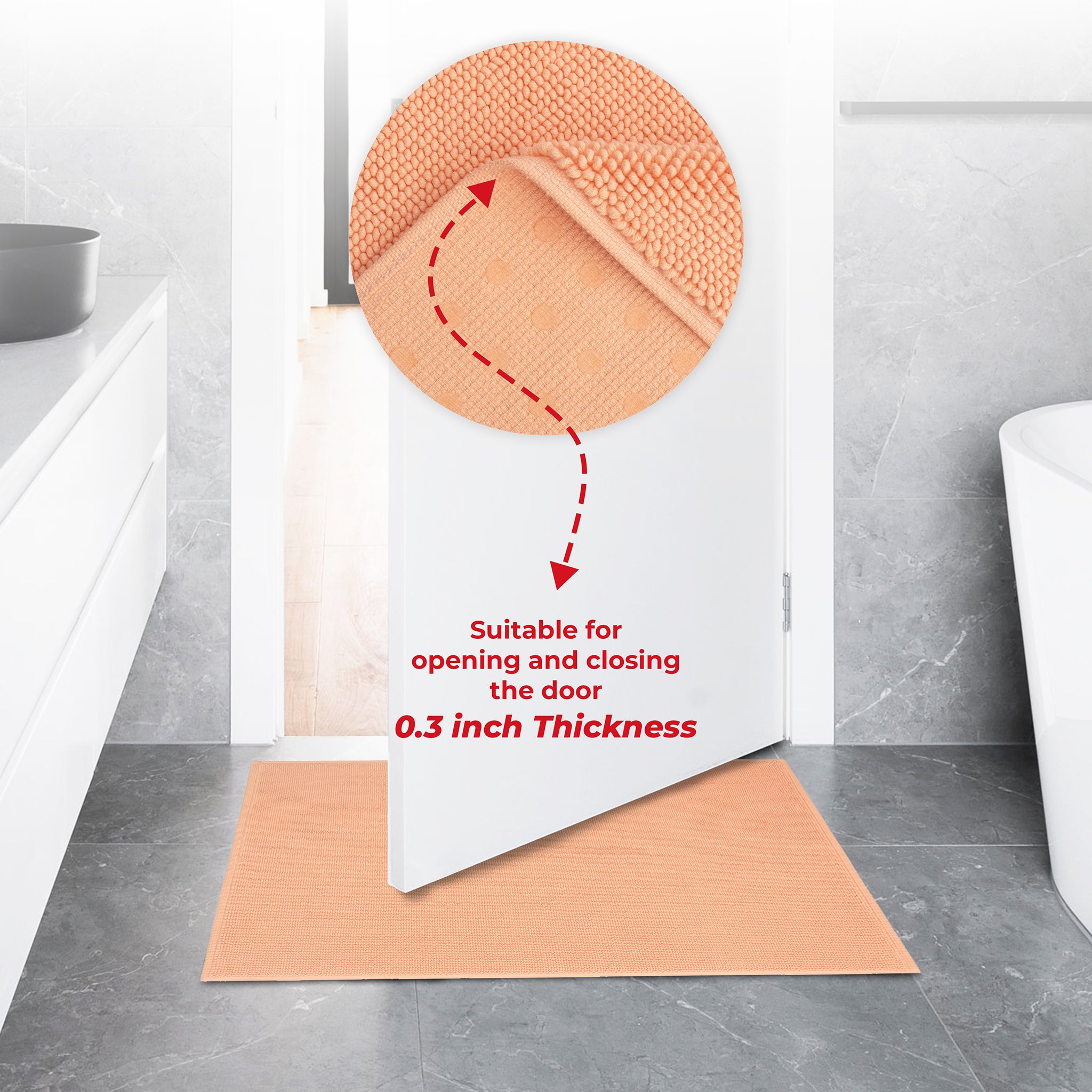 American Soft Linen 100% Cotton Bath Mat Rugs, 17x24 inches Slip Resistant Bottom Base Bath Mats for Bathroom