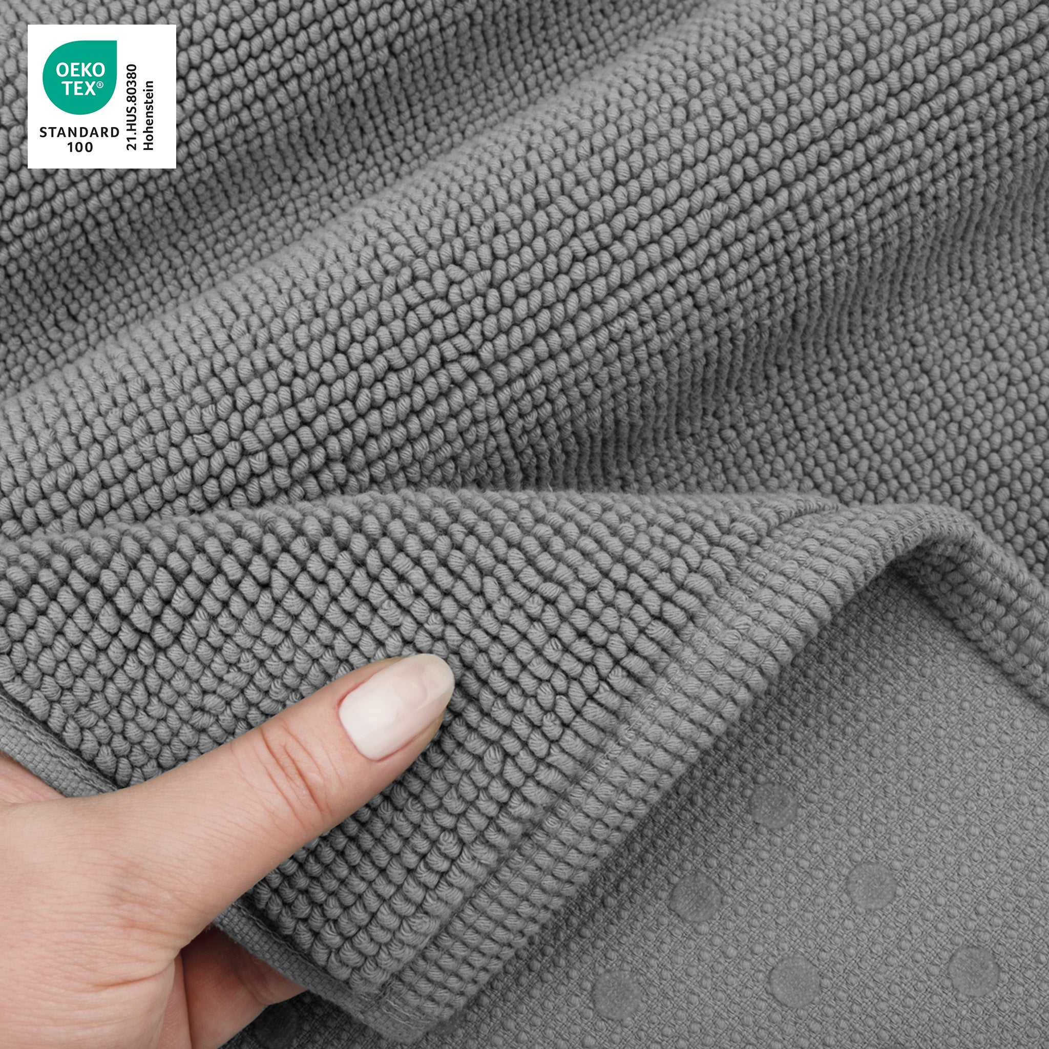 American Soft Linen 100% Cotton Bath Mat Rugs, 17x24 inches Slip Resistant Bottom Base Bath Mats for Bathroom