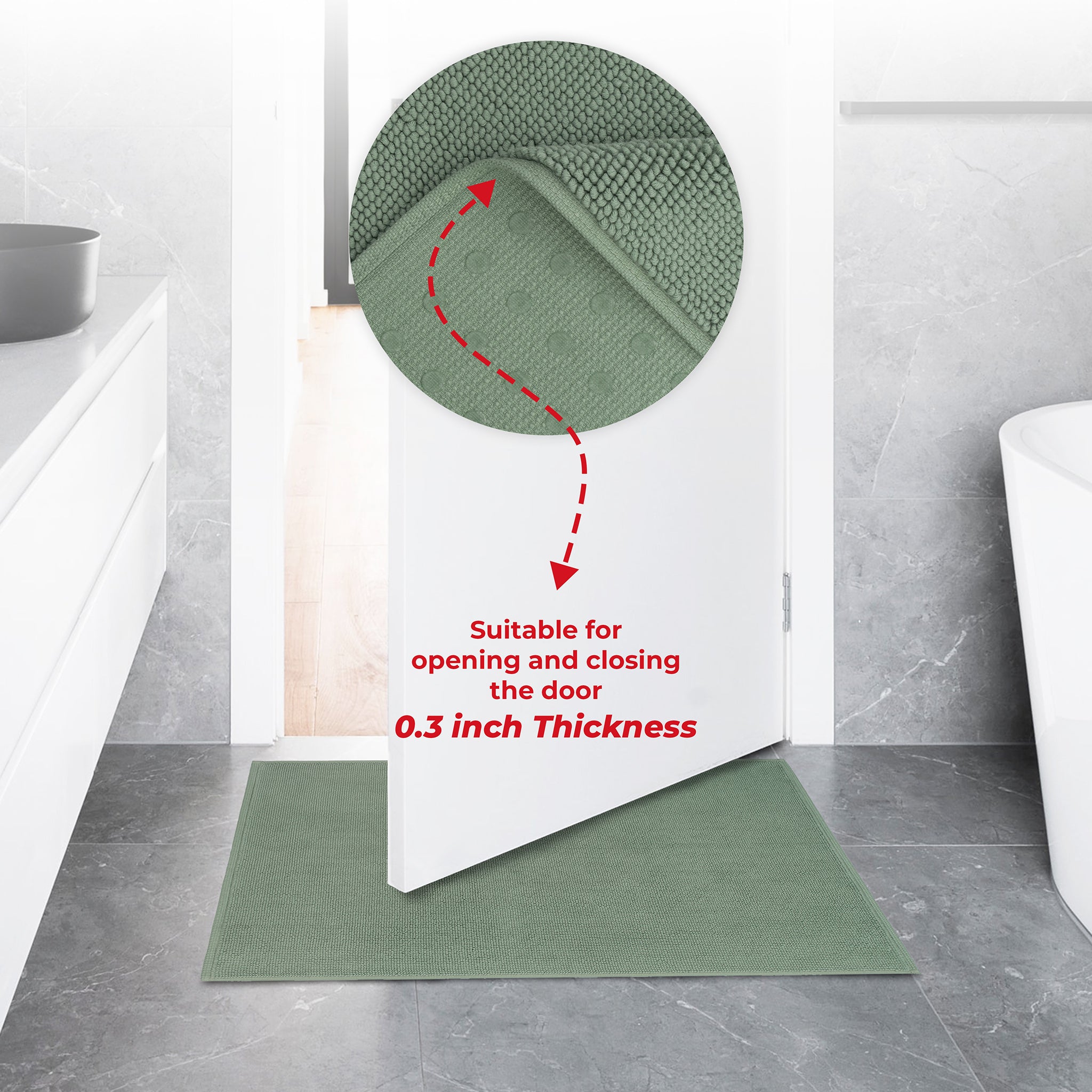 American Soft Linen 100% Cotton Bath Mat Rugs, 17x24 inches Slip Resistant Bottom Base Bath Mats for Bathroom