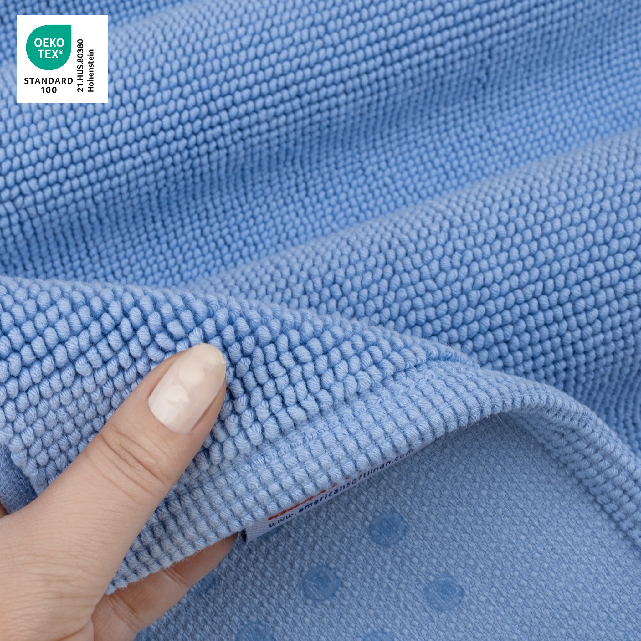 American Soft Linen 100% Cotton Bath Mat Rugs, 17x24 inches Slip Resistant Bottom Base Bath Mats for Bathroom
