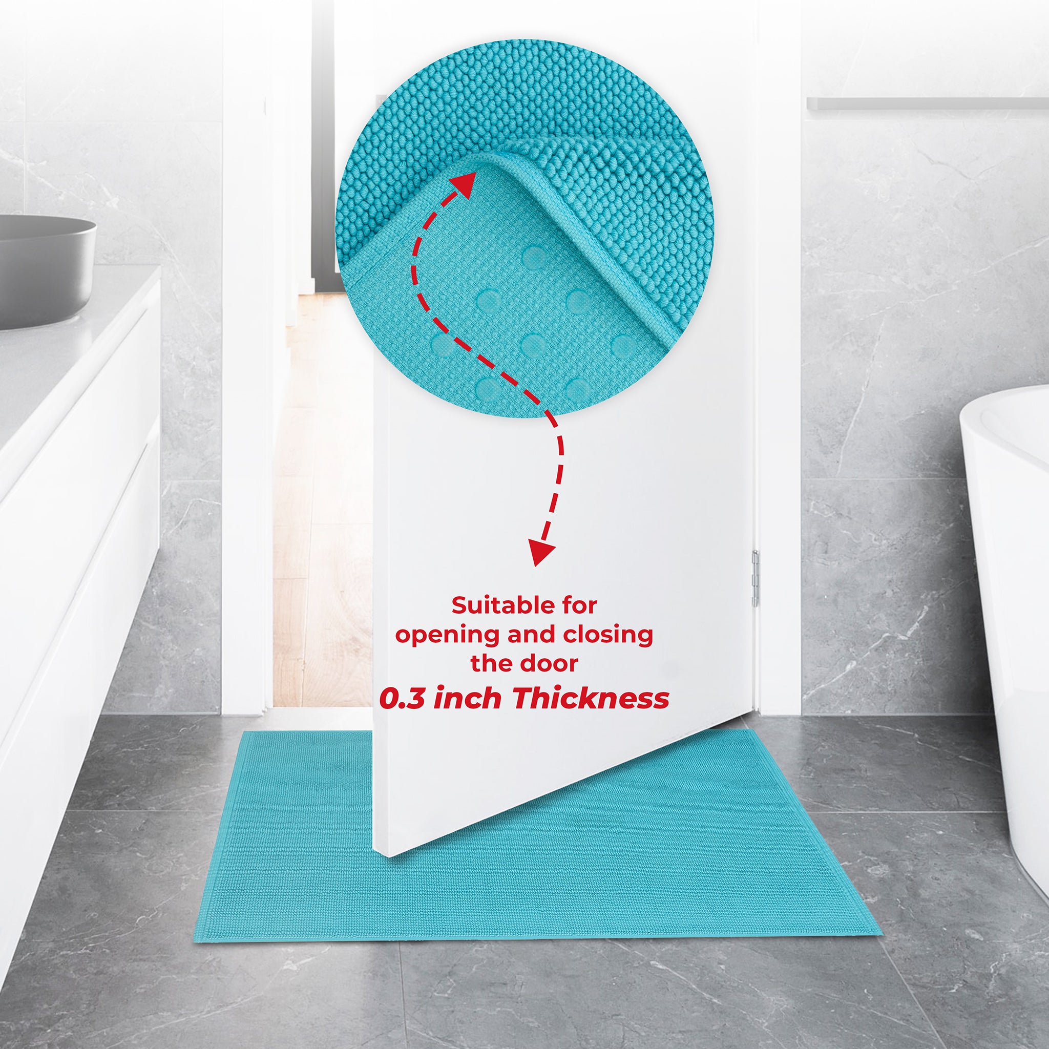 American Soft Linen 100% Cotton Bath Mat Rugs, 17x24 inches Slip Resistant Bottom Base Bath Mats for Bathroom
