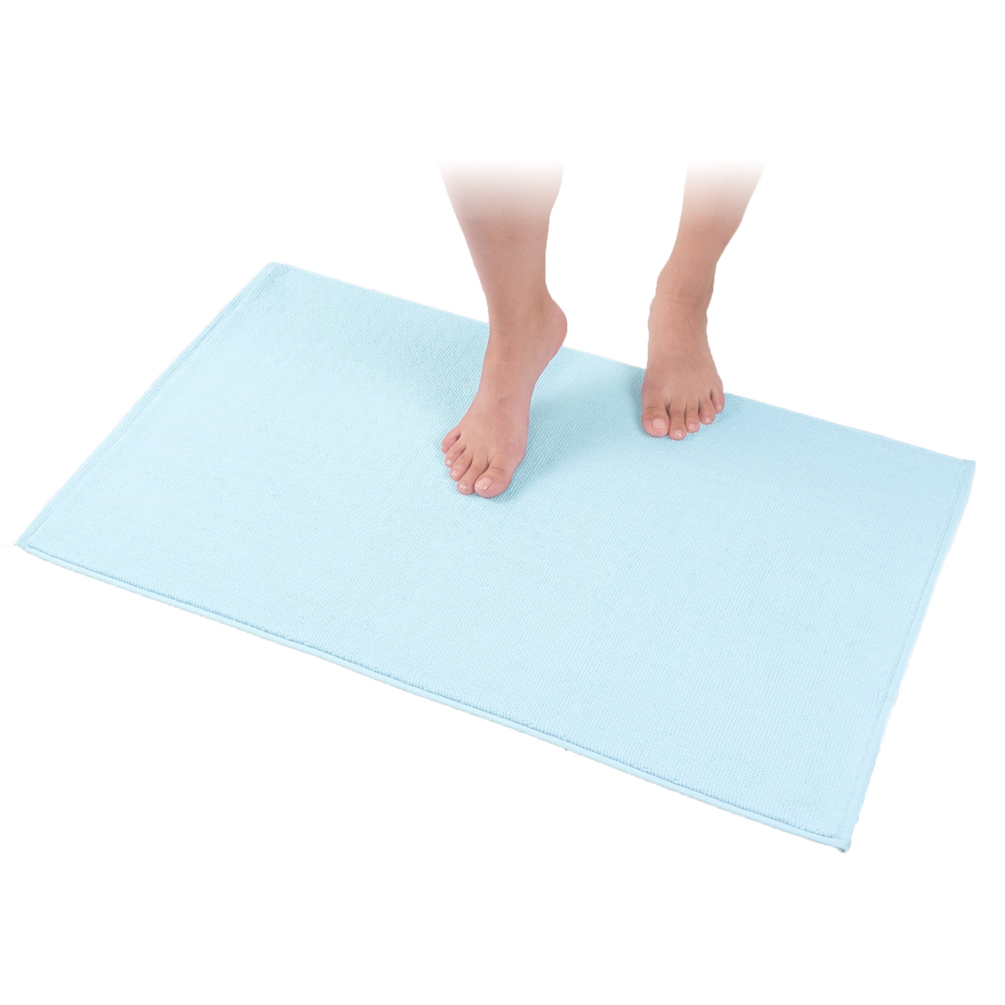 American Soft Linen 100% Cotton Bath Mat Rugs, 17x24 inches with Silicone Backing, Soft Absorbent Grip-Enhanced Bath Mats for Bathroom - 50 Set Case Pack