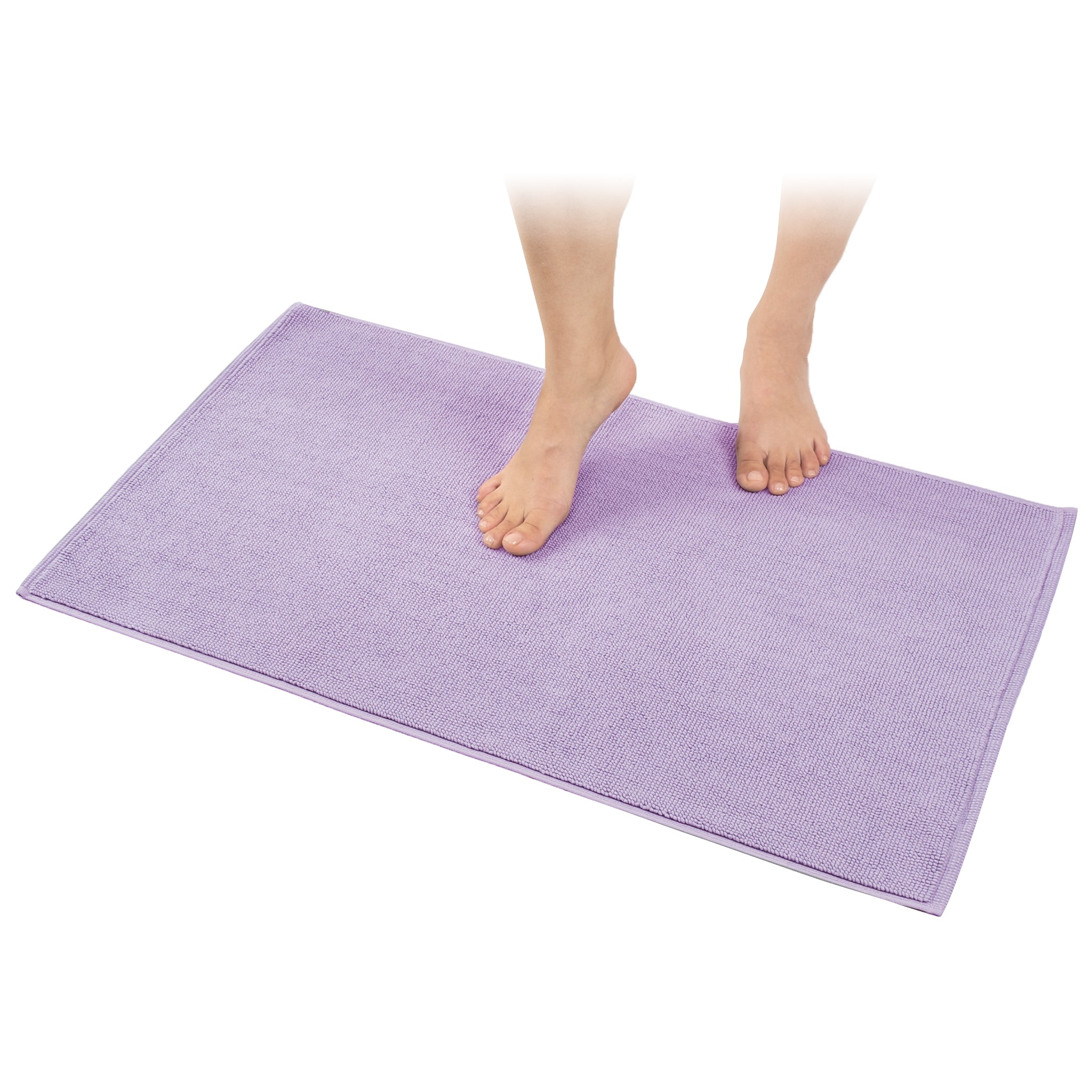 American Soft Linen 100% Cotton Bath Mat Rugs, 17x24 inches with Silicone Backing, Soft Absorbent Grip-Enhanced Bath Mats for Bathroom - 50 Set Case Pack