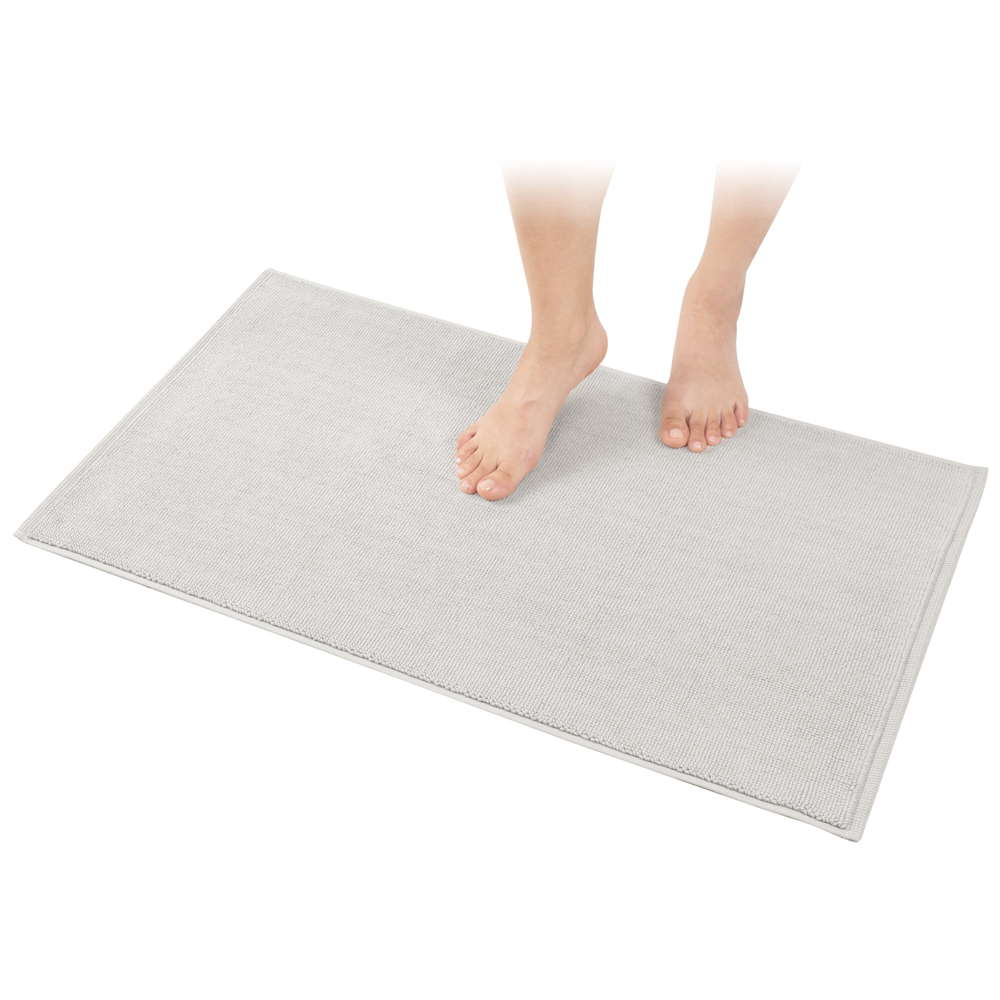 American Soft Linen 100% Cotton Bath Mat Rugs, 17x24 inches with Silicone Backing, Soft Absorbent Grip-Enhanced Bath Mats for Bathroom - 50 Set Case Pack