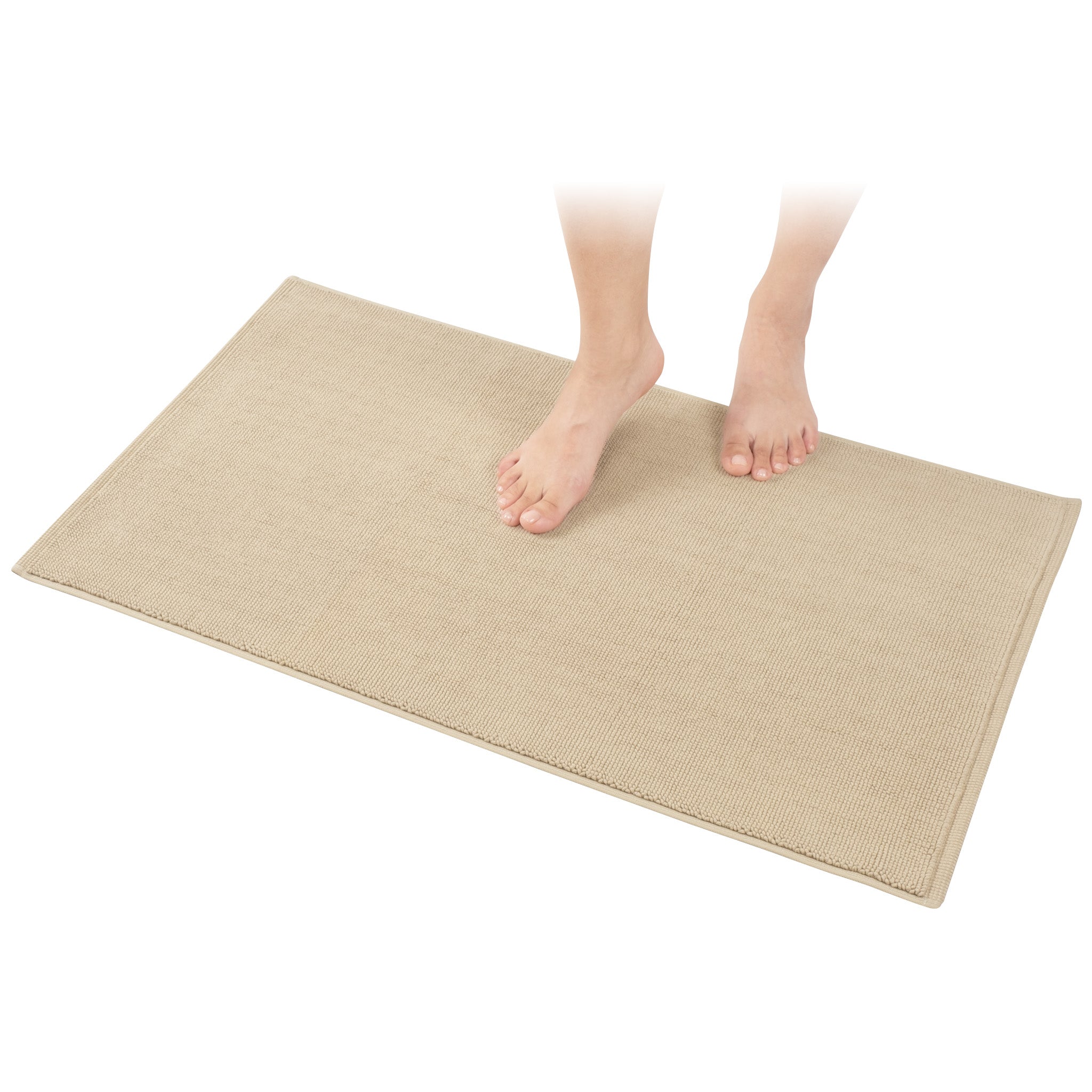 American Soft Linen 100% Cotton Bath Mat Rugs, 20x34 inches Slip Resistant Bottom Base Bath Mats for Bathroom