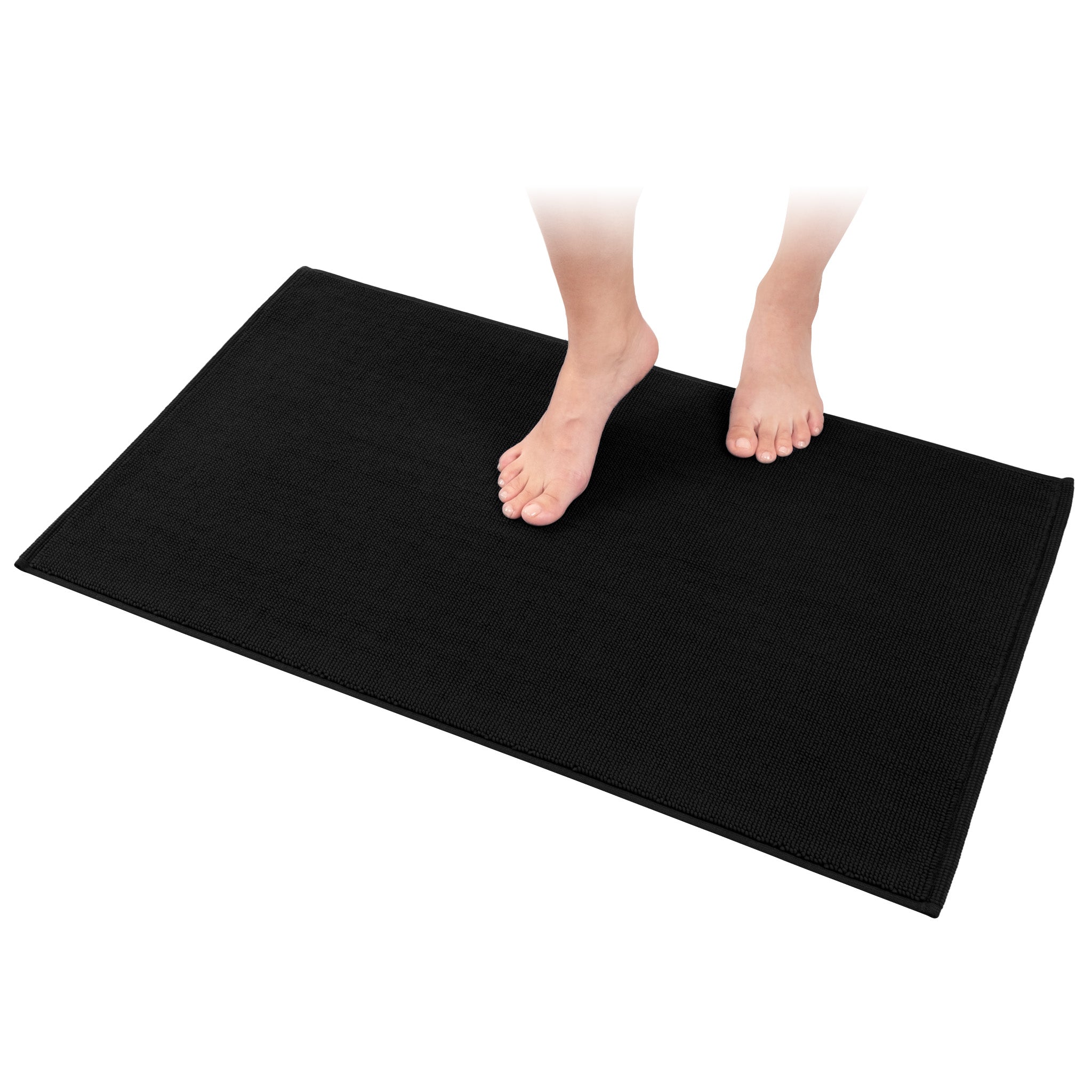 American Soft Linen 100% Cotton Bath Mat Rugs, 20x34 inches Slip Resistant Bottom Base Bath Mats for Bathroom