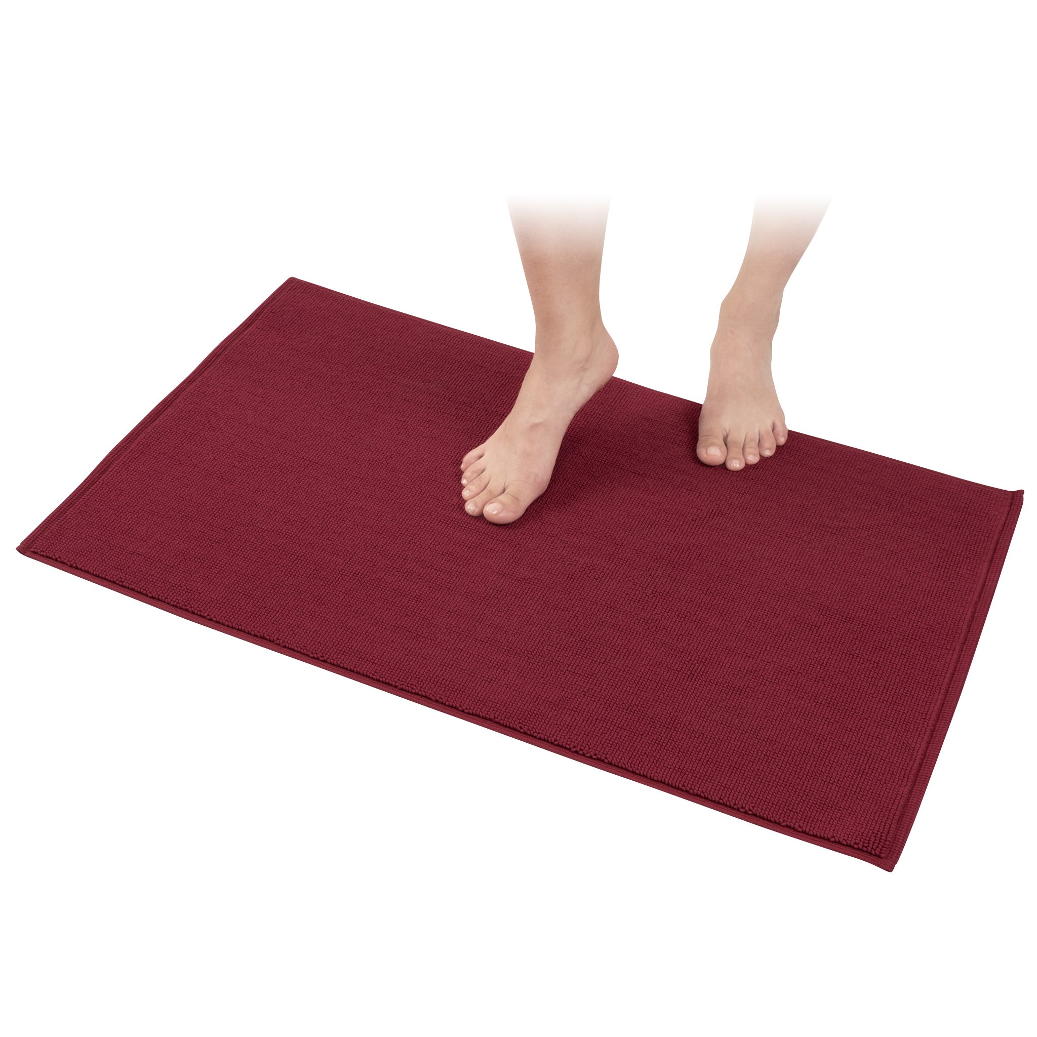 American Soft Linen 100% Cotton Bath Mat Rugs, 20x34 inches Slip Resistant Bottom Base Bath Mats for Bathroom