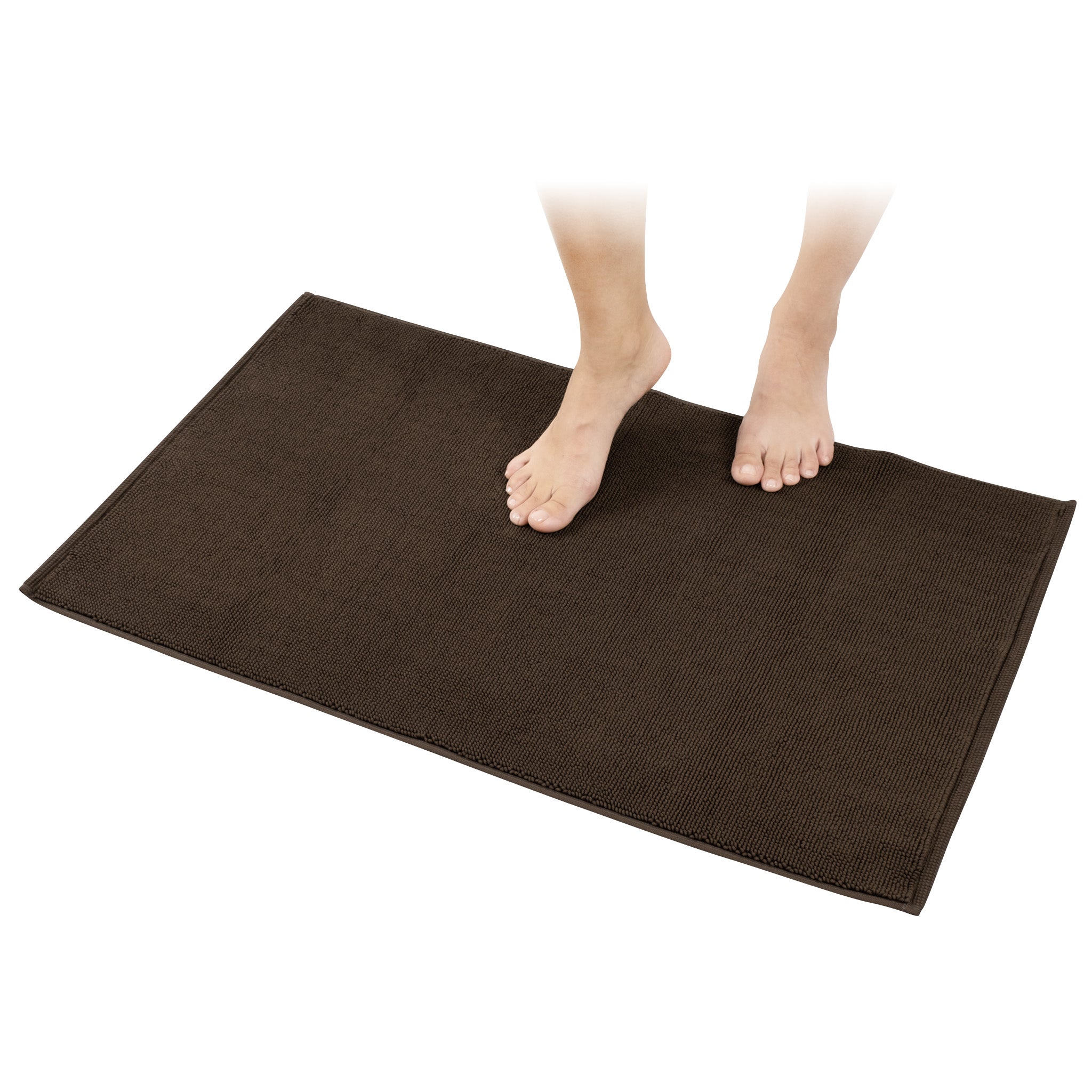 American Soft Linen 100% Cotton Bath Mat Rugs, 20x34 inches Slip Resistant Bottom Base Bath Mats for Bathroom