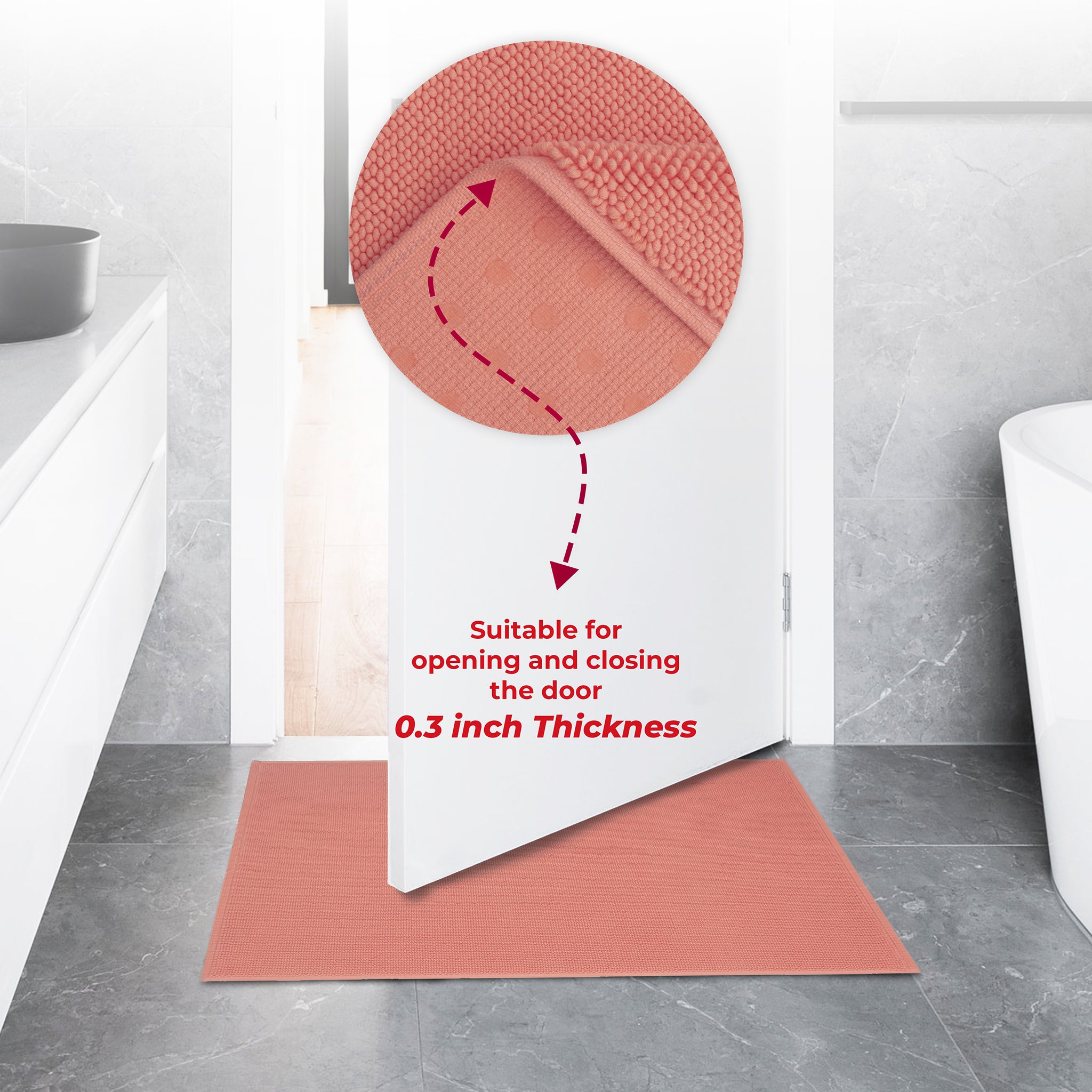 American Soft Linen 100% Cotton Bath Mat Rugs, 20x34 inches Slip Resistant Bottom Base Bath Mats for Bathroom