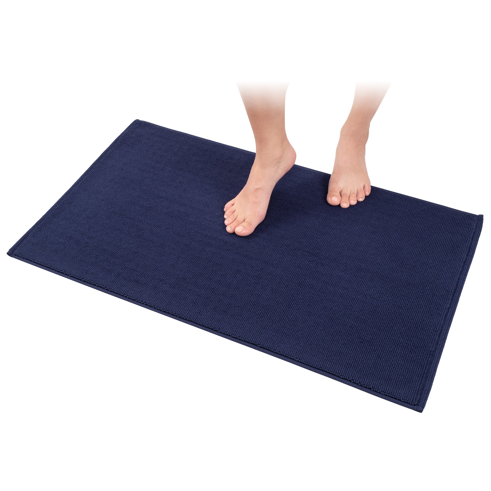 American Soft Linen 100% Cotton Bath Mat Rugs, 20x34 inches Slip Resistant Bottom Base Bath Mats for Bathroom