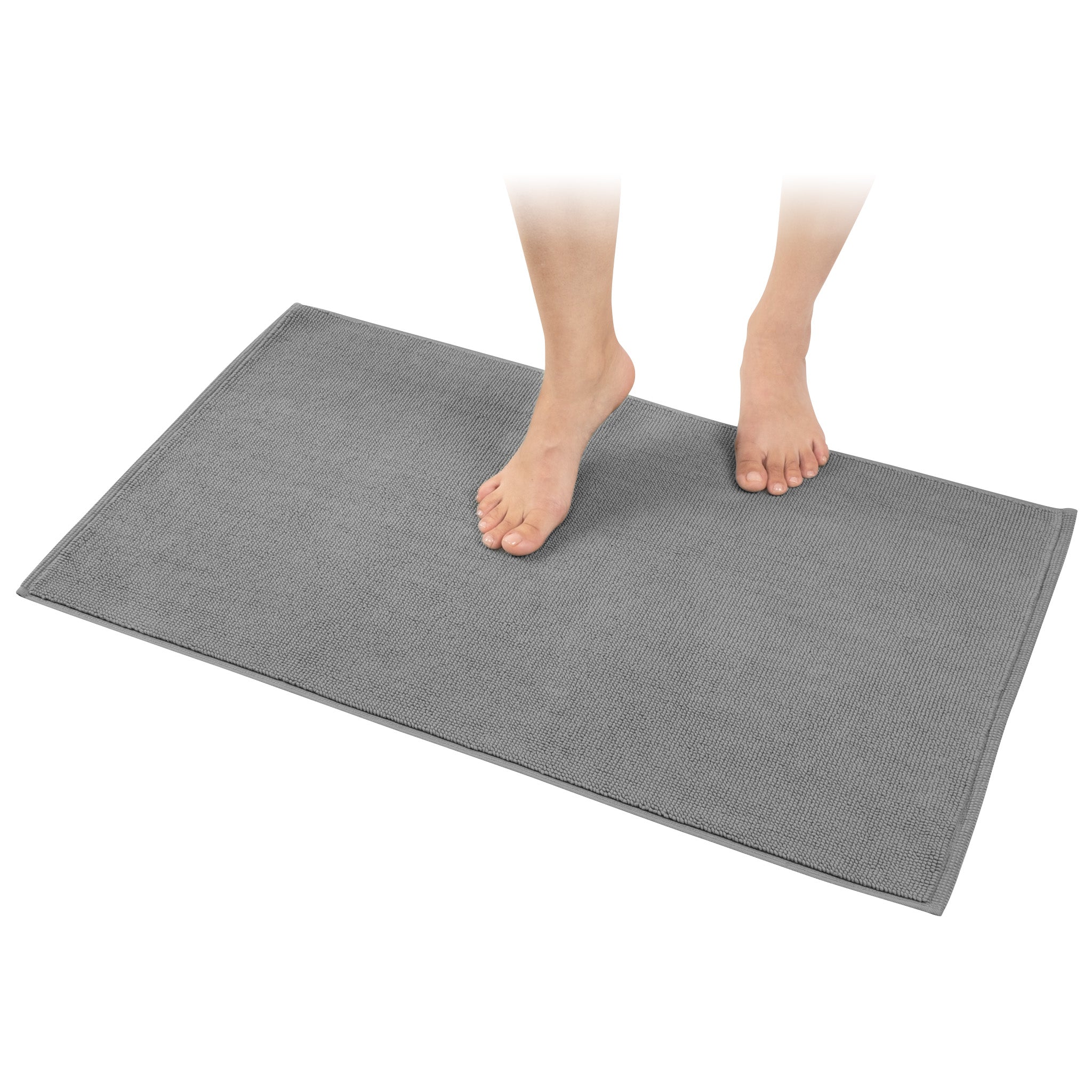 American Soft Linen 100% Cotton Bath Mat Rugs, 20x34 inches Slip Resistant Bottom Base Bath Mats for Bathroom