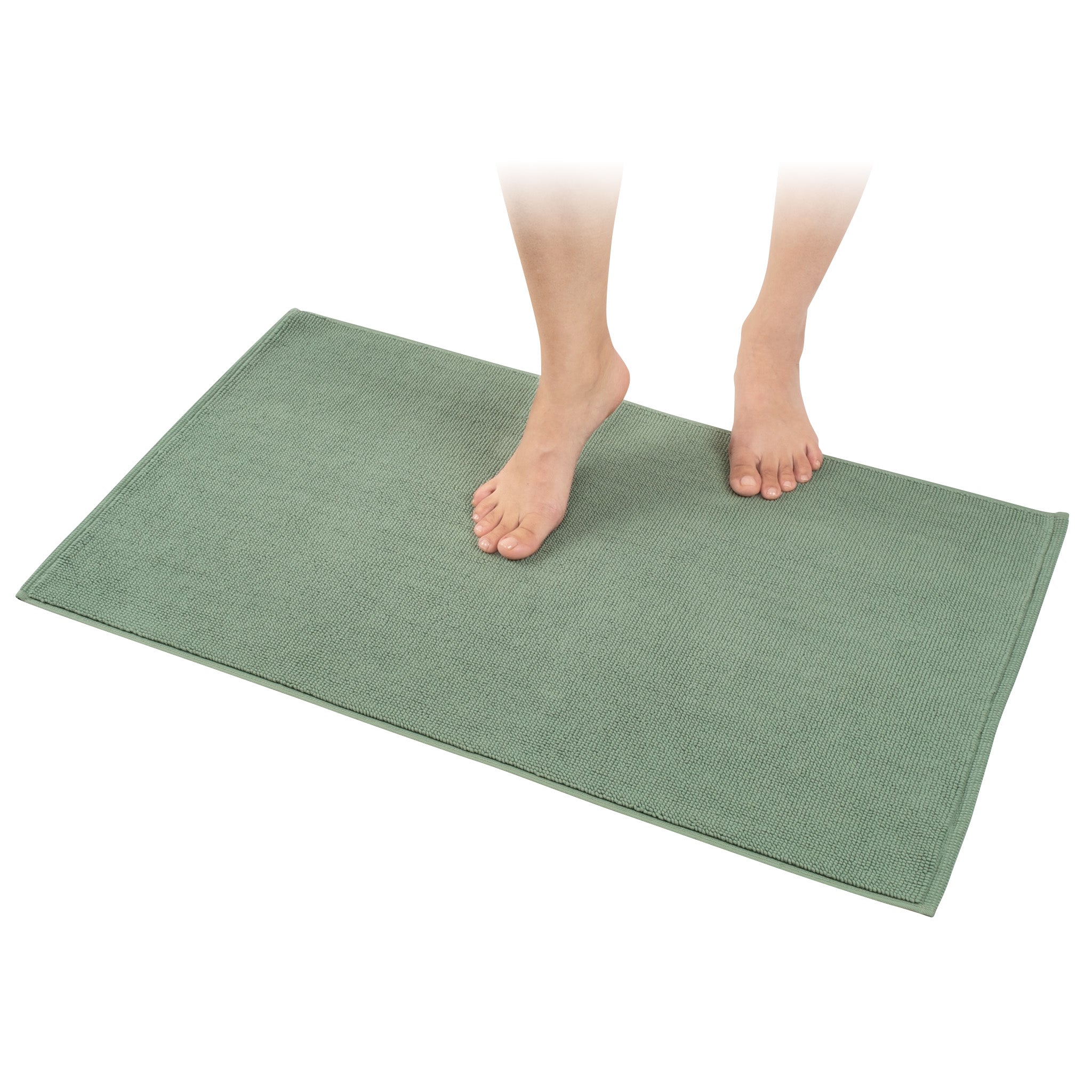 American Soft Linen 100% Cotton Bath Mat Rugs, 20x34 inches Slip Resistant Bottom Base Bath Mats for Bathroom