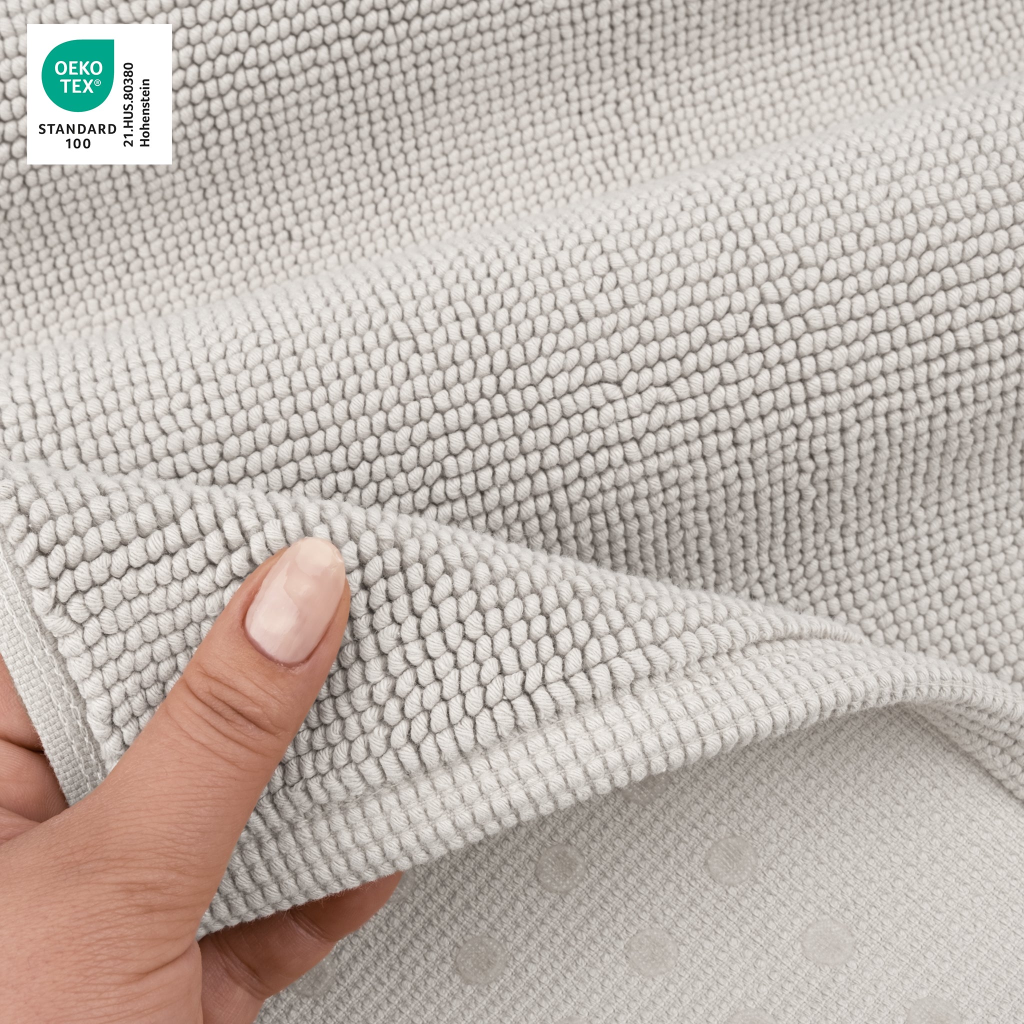 American Soft Linen 100% Cotton Bath Mat Rugs, 20x34 inches with Silicone Backing, Soft Absorbent Grip-Enhanced Bath Mats for Bathroom