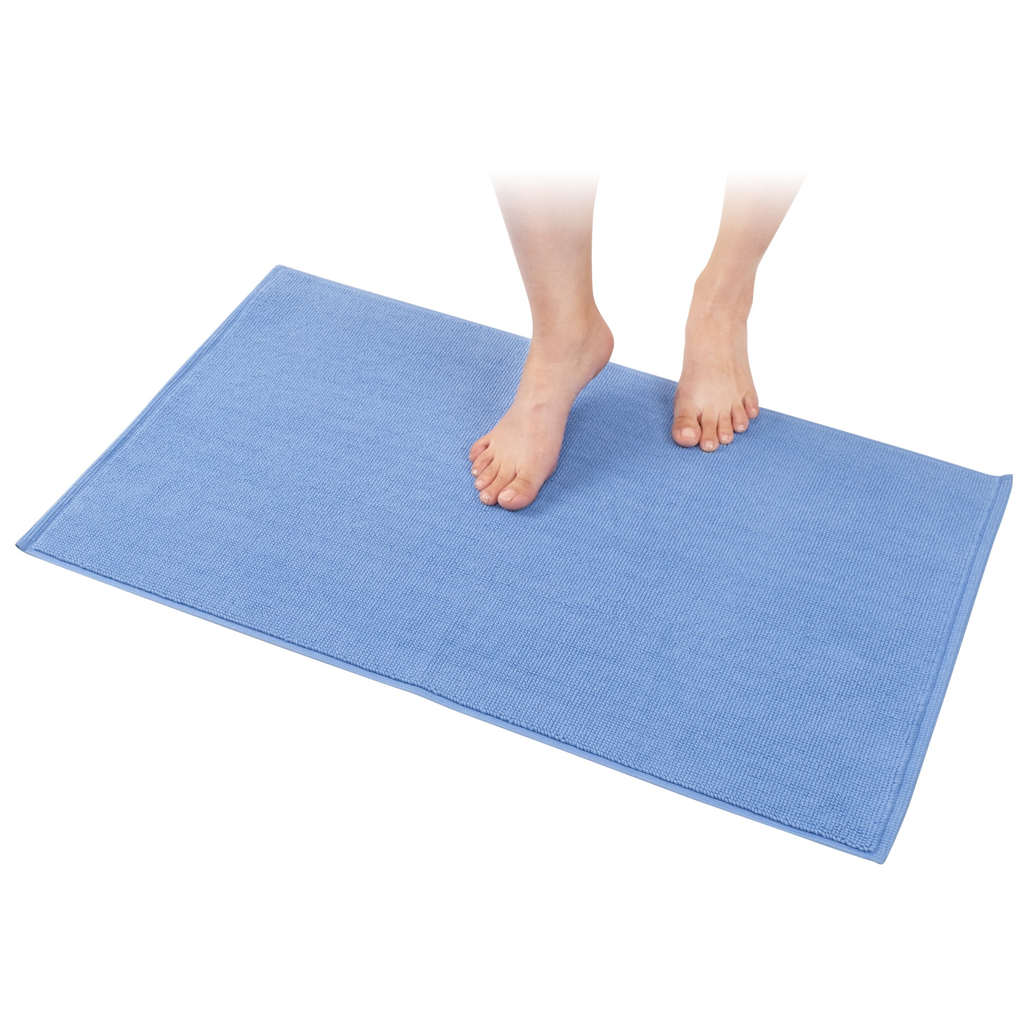 American Soft Linen 100% Cotton Bath Mat Rugs, 20x34 inches Slip Resistant Bottom Base Bath Mats for Bathroom