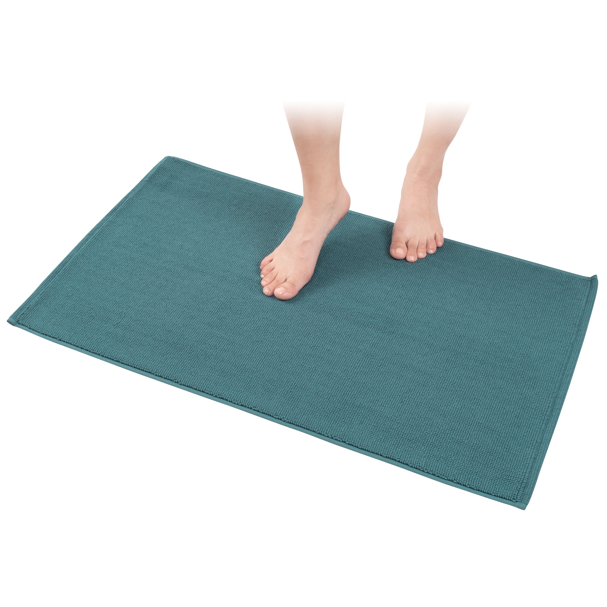 American Soft Linen 100% Cotton Bath Mat Rugs, 20x34 inches Slip Resistant Bottom Base Bath Mats for Bathroom