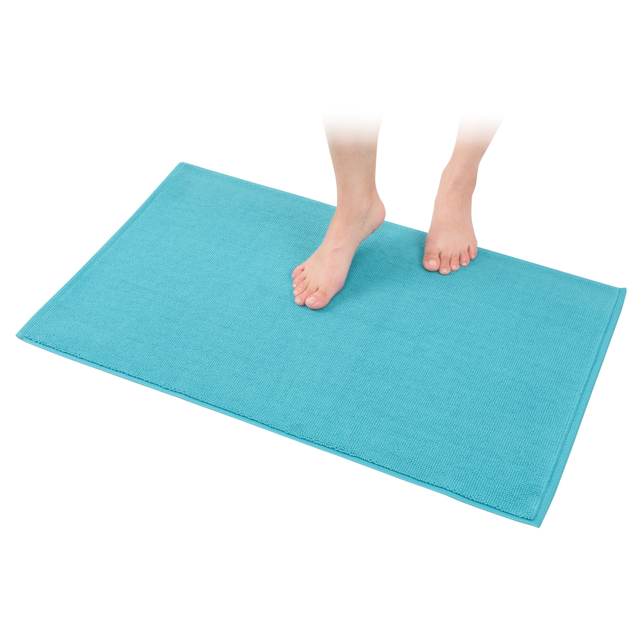 American Soft Linen 100% Cotton Bath Mat Rugs, 20x34 inches Slip Resistant Bottom Base Bath Mats for Bathroom