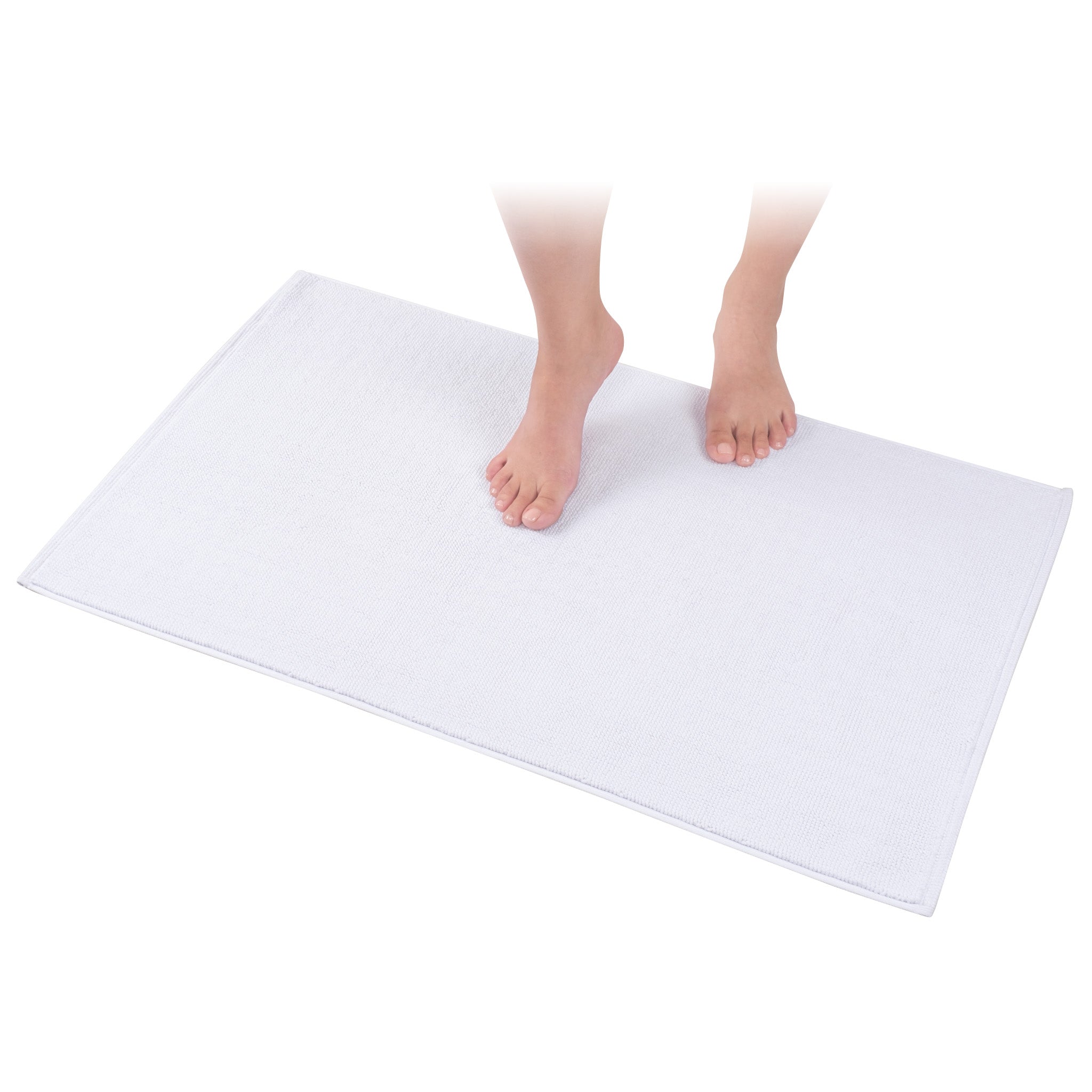 American Soft Linen 100% Cotton Bath Mat Rugs, 20x34 inches Slip Resistant Bottom Base Bath Mats for Bathroom