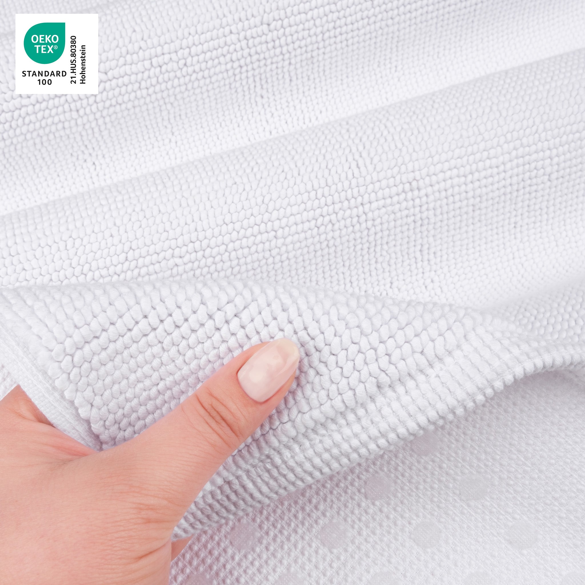 American Soft Linen 100% Cotton Bath Mat Rugs, 20x34 inches Slip Resistant Bottom Base Bath Mats for Bathroom