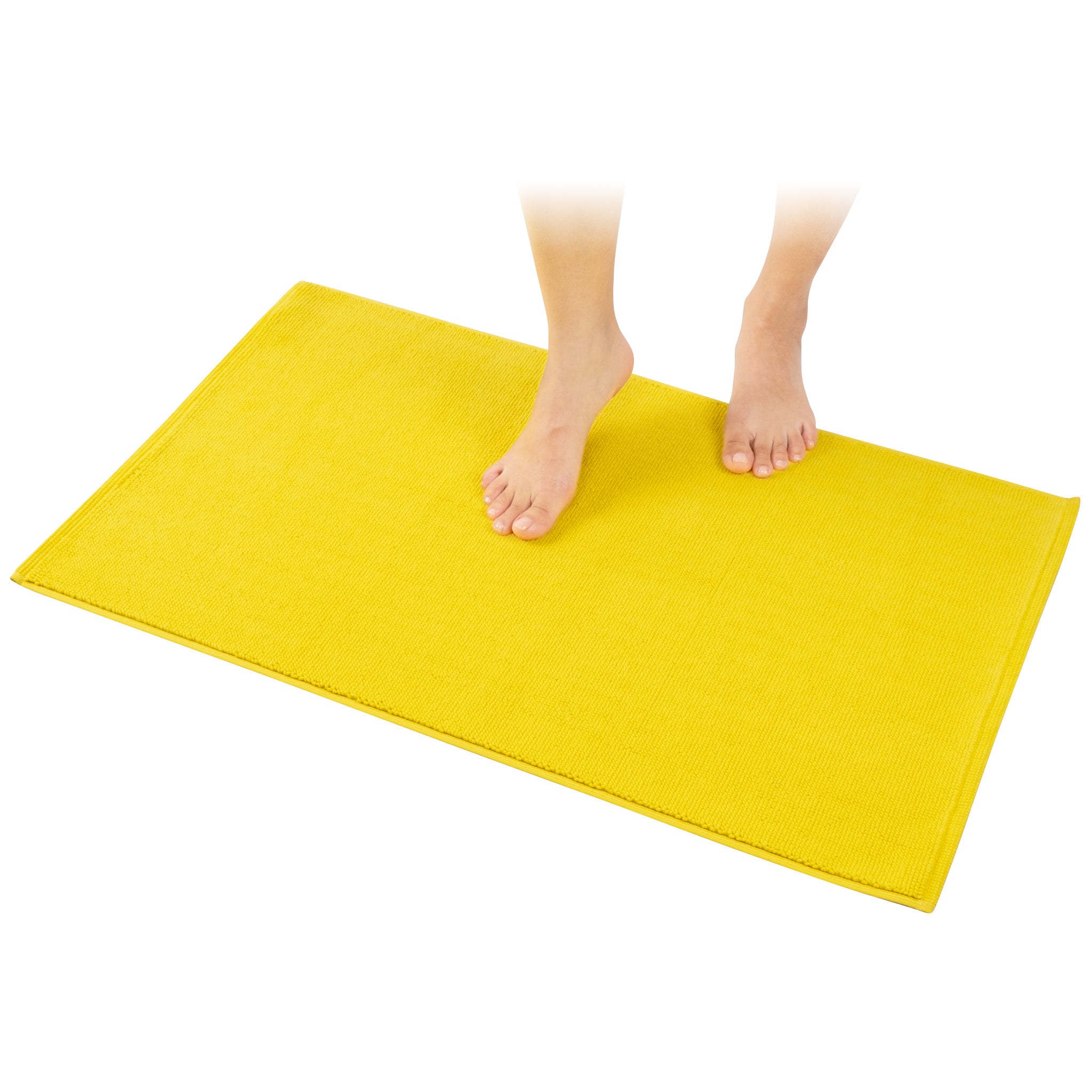 American Soft Linen 100% Cotton Bath Mat Rugs, 20x34 inches Slip Resistant Bottom Base Bath Mats for Bathroom