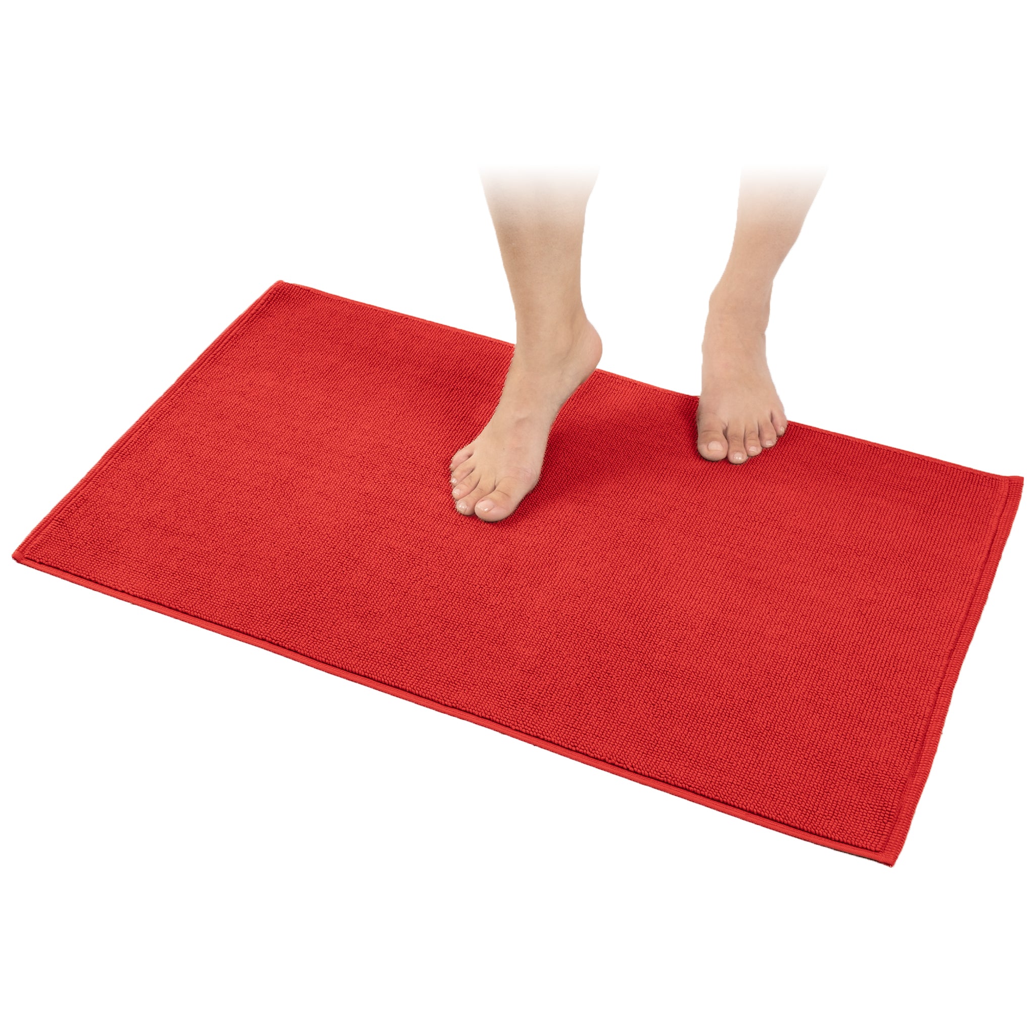 American Soft Linen 100% Cotton Bath Mat Rugs, 20x34 inches with Silicone Backing, Soft Absorbent Grip-Enhanced Bath Mats for Bathroom - 35 Set Case Pack