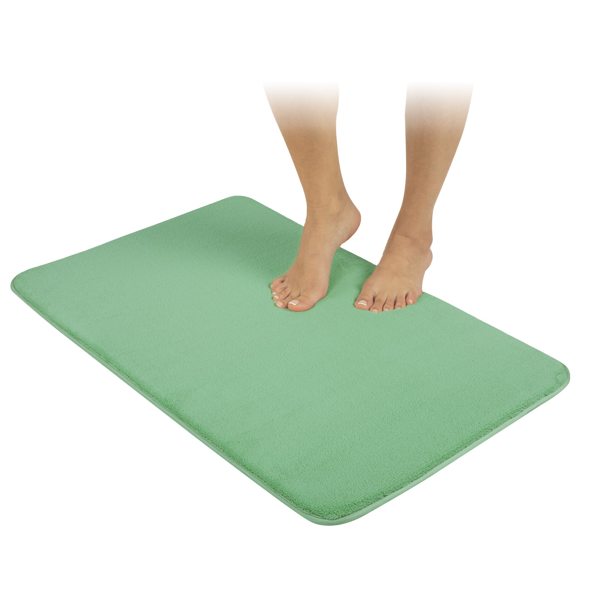 American Soft Linen Fluffy Foamed Bath Rug, 21x32 inches Bath Rugs for Bathroom, 100% Polyester Upper Fluffy Surface and Slip Resistant Bottom Base - 18 Set Case Pack