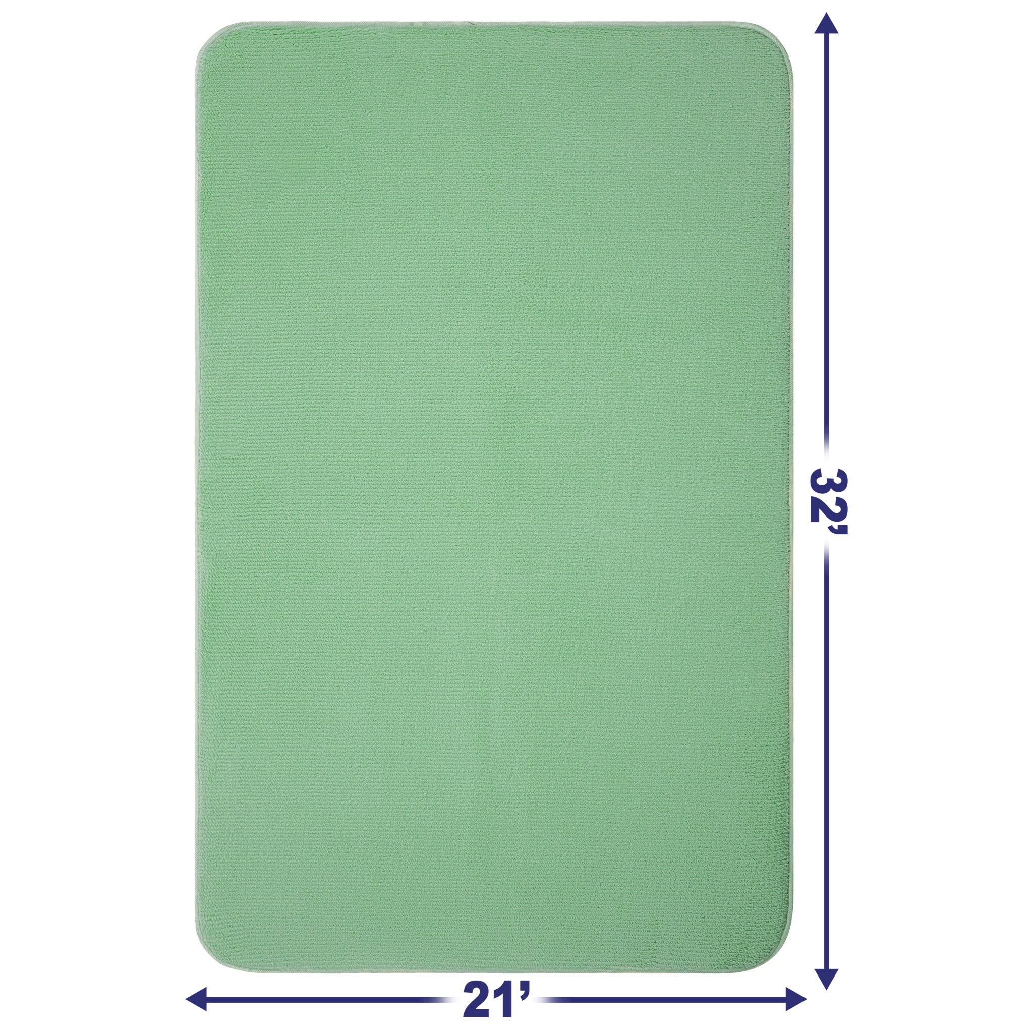 American Soft Linen Fluffy Foamed Bath Rug, 21x32 inches Bath Rugs for Bathroom, 100% Polyester Upper Fluffy Surface and Slip Resistant Bottom Base