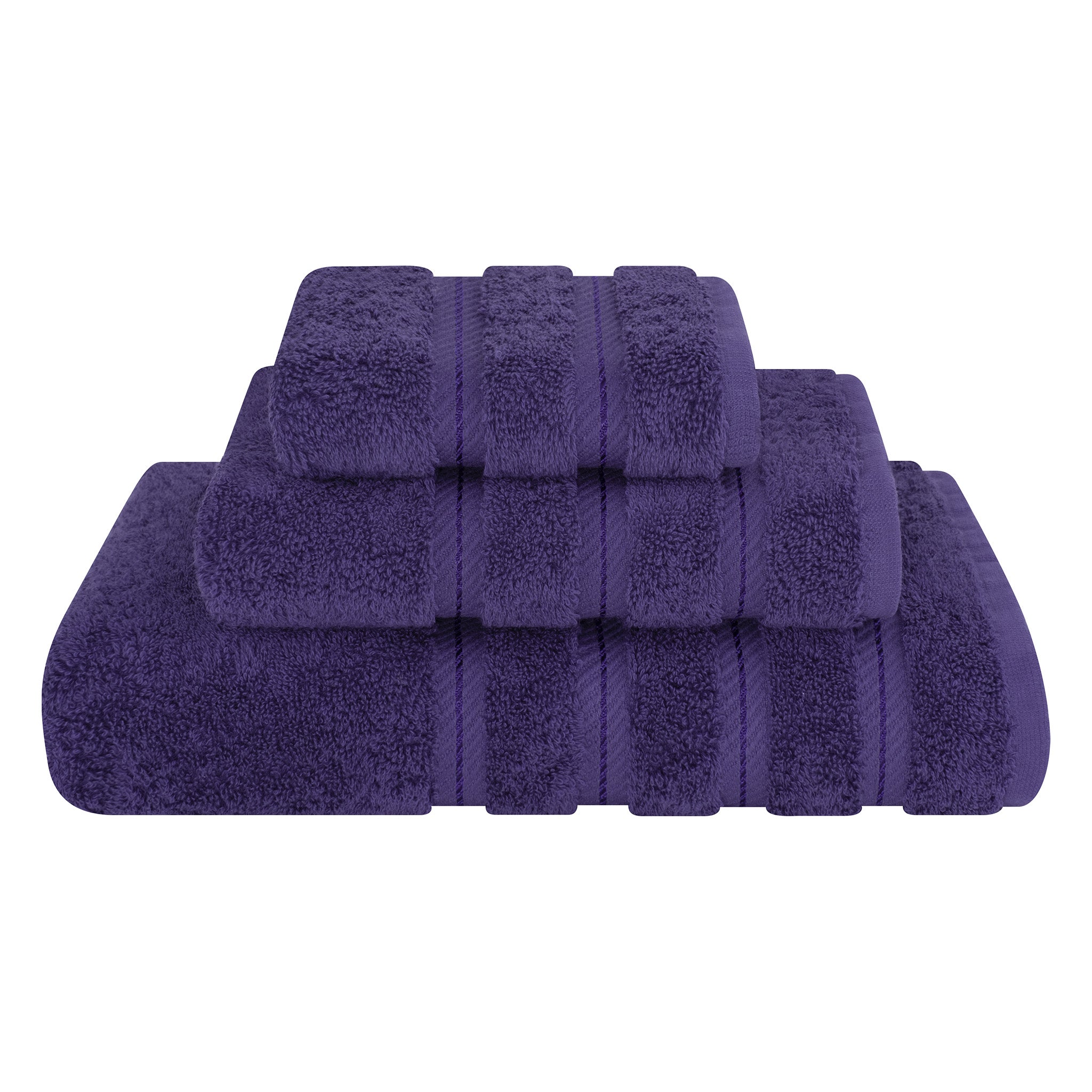 American Soft Linen 3 Piece Best Bath Towels Set 100% Cotton Turkish Towels with 20 Different Colors Purple-1
