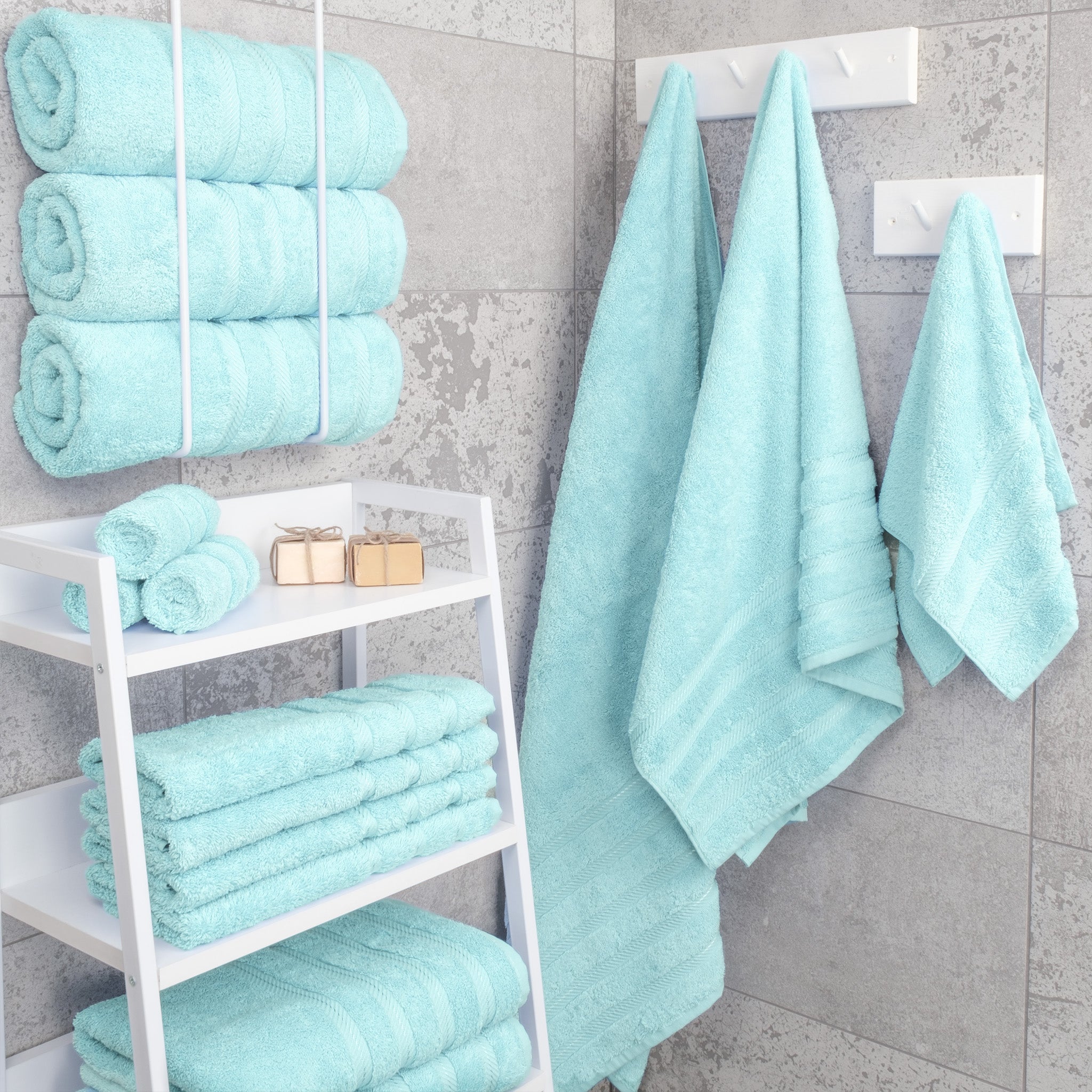 American Soft Linen 100% Cotton Turkish Towels for Bathroom, 4 Pack Bath Towel Set, Super Soft, Extra Large Bath Towels