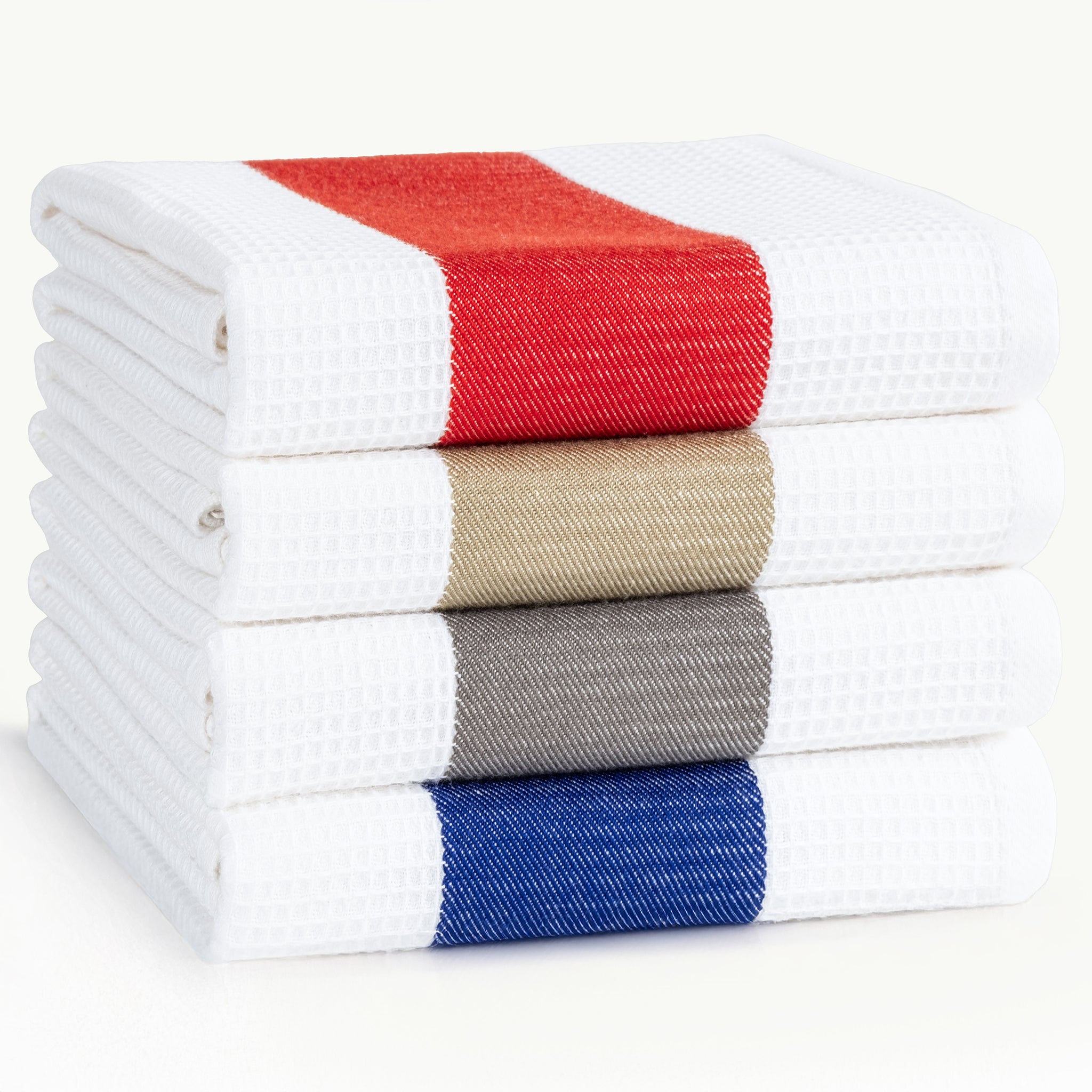 American Soft Linen 4 Packed Dish Towels, 100% Cotton Dish Cloths for Kitchen (BEST PRICE💖 )