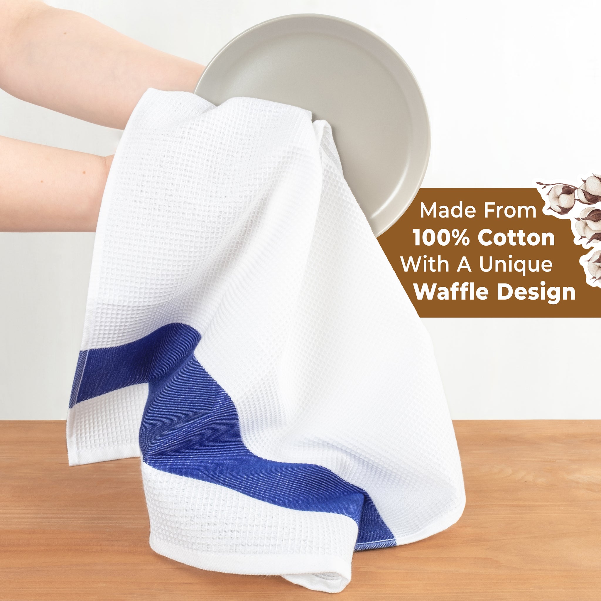 American Soft Linen 4 Packed Dish Towels, 100% Cotton Dish Cloths for Kitchen (BEST PRICE💖 )
