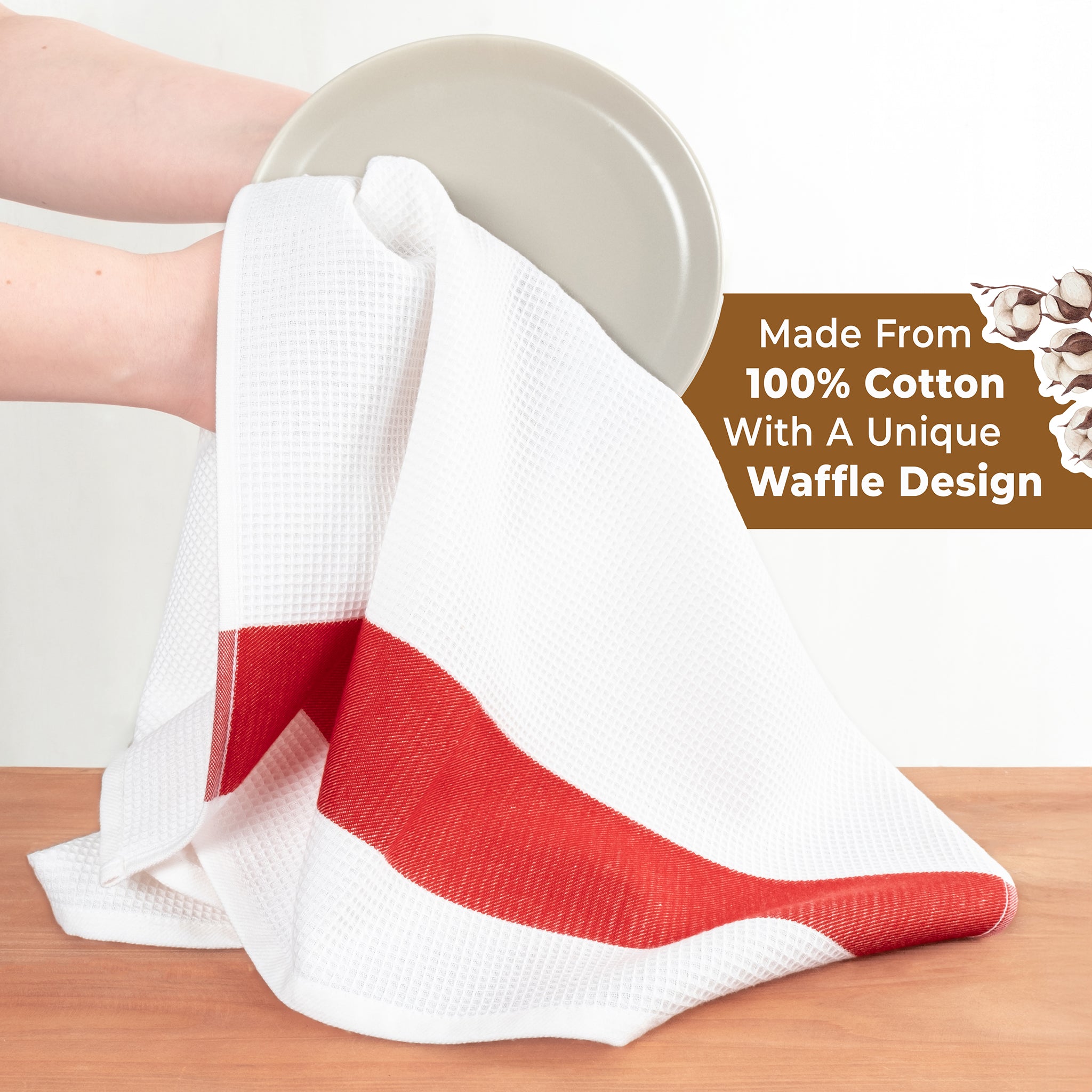 American Soft Linen 4 Packed Dish Towels, 100% Cotton Dish Cloths for Kitchen (BEST PRICE💖 )