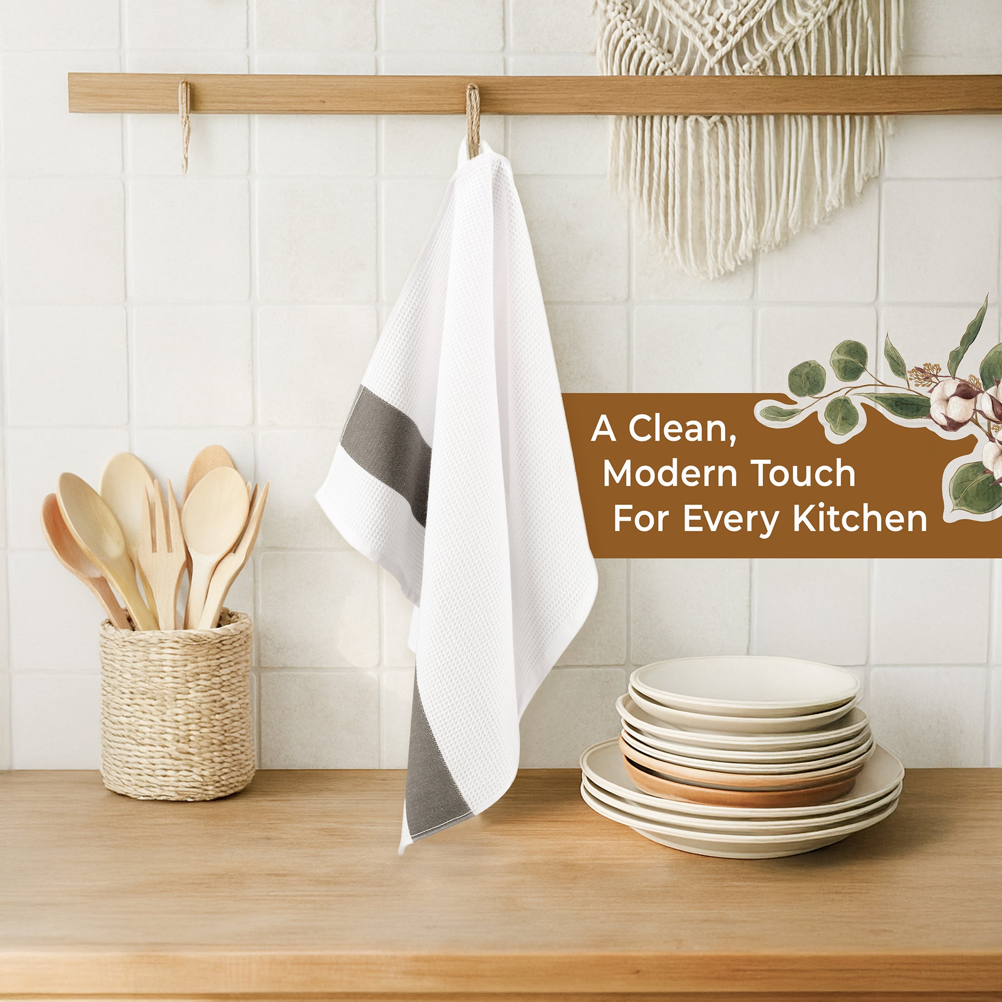 American Soft Linen 4 Packed Dish Towels, 100% Cotton Dish Cloths for Kitchen (BEST PRICE💖 )